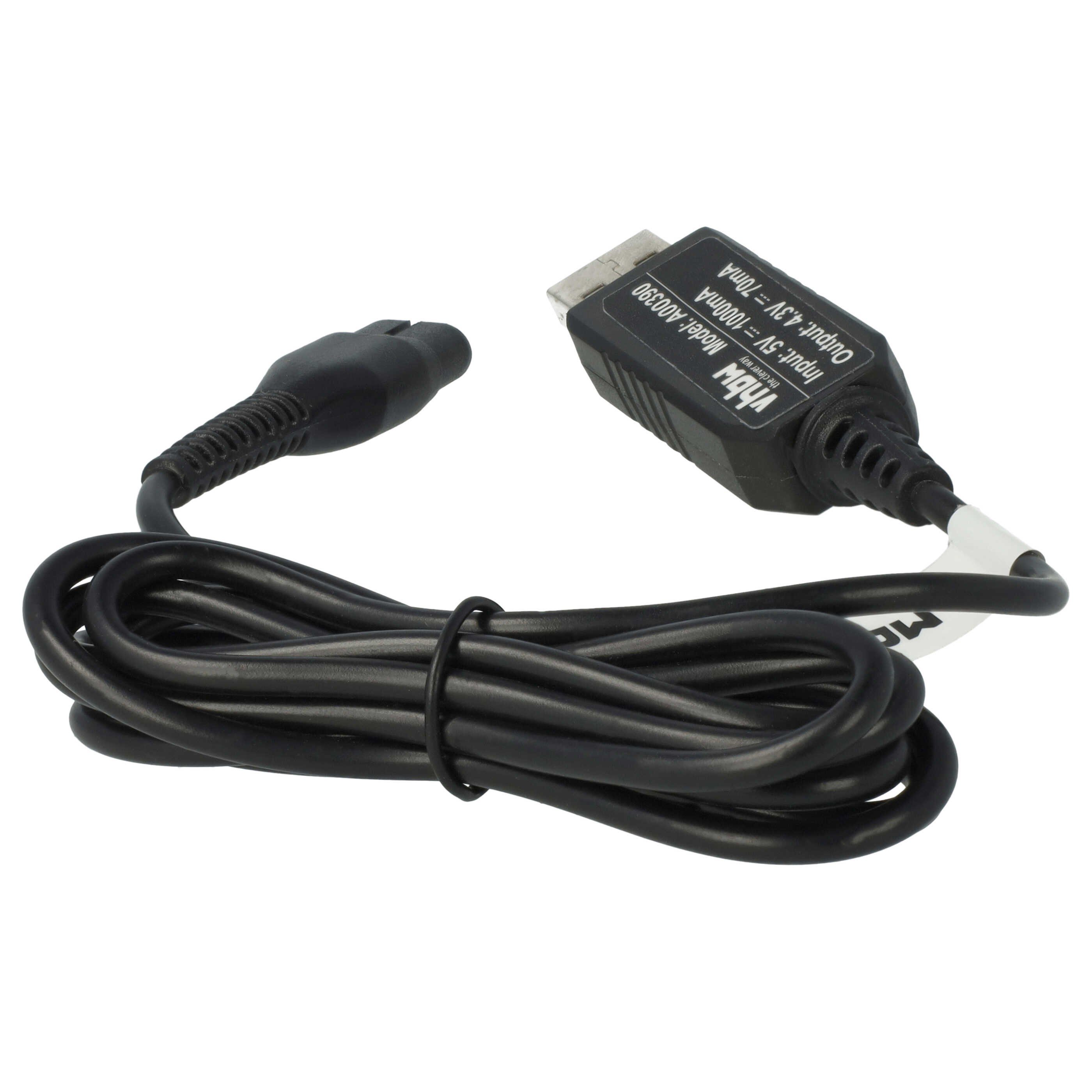 vhbw passend für Philips QP2520/30, QP2520/20, MG5750, BT3205/15, BT3203/15 USB-Kabel, Kompatibles Kabel zum zuverlässigen Laden Ihres Rasierers – Bild 4 von 5