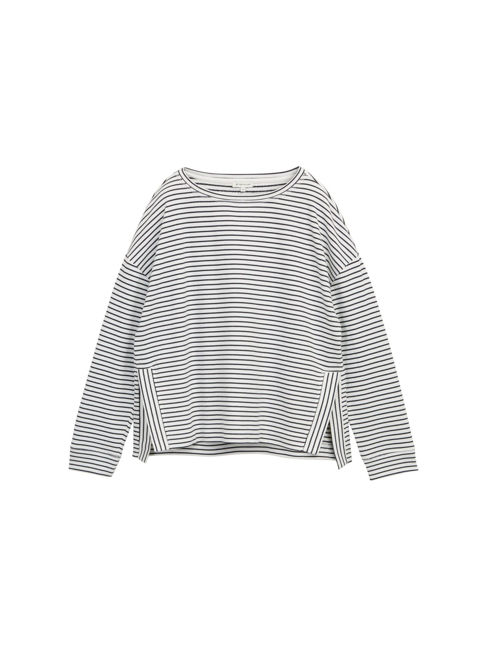 TOM TAILOR Sweatshirt Strick & Sweatshirts Sweatshirt mit Streifenmuster günstig online kaufen