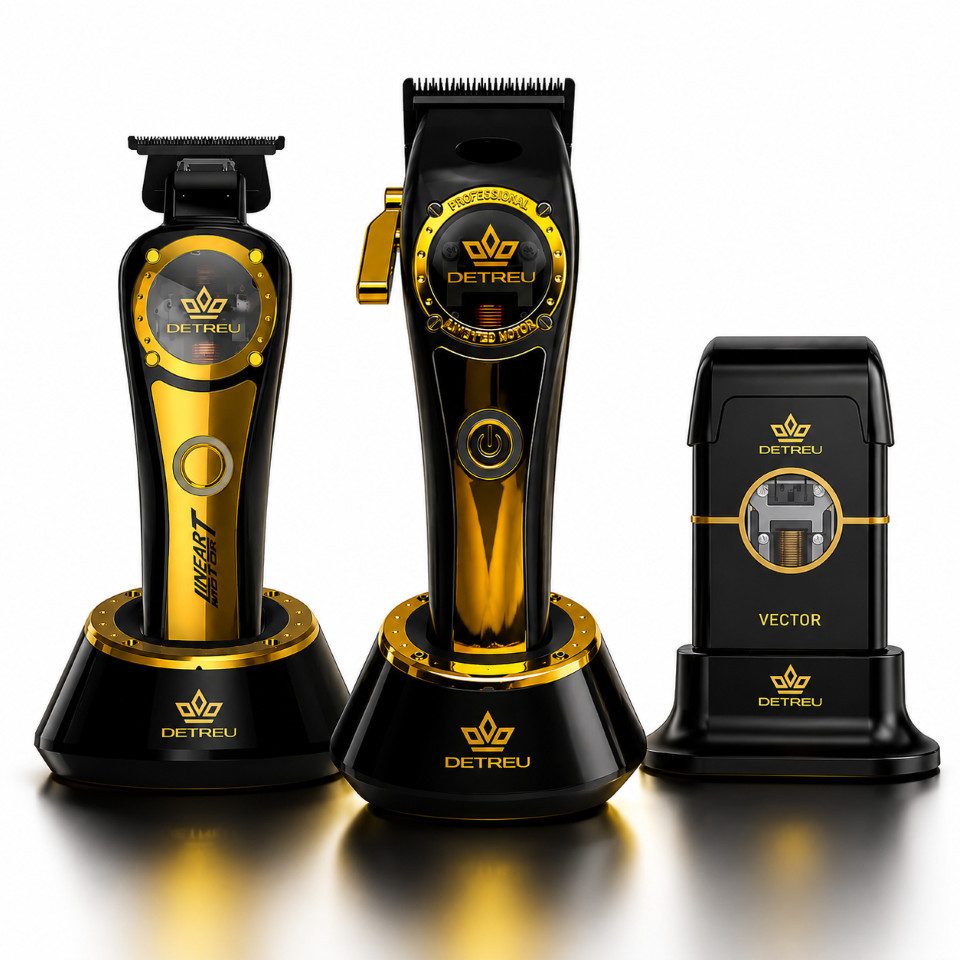 Detreu Haarschneider Detreu 3er Set Headline Clipper - Trimmer - Shaver Gold