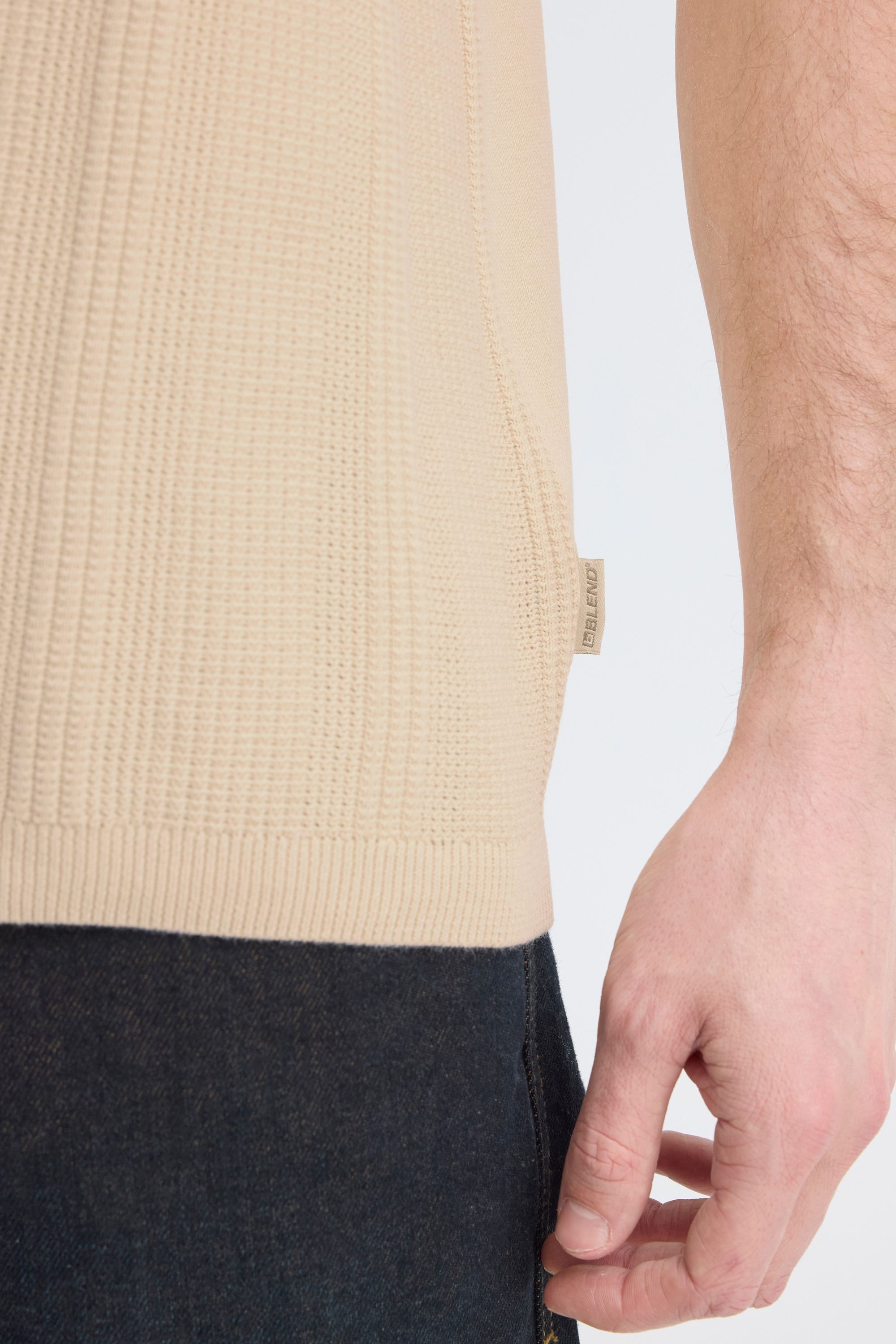 Blend Poloshirt BHBaron (1-tlg) Stilvolles T-Shirt mit Kragen und strukturiertem Rippmuster