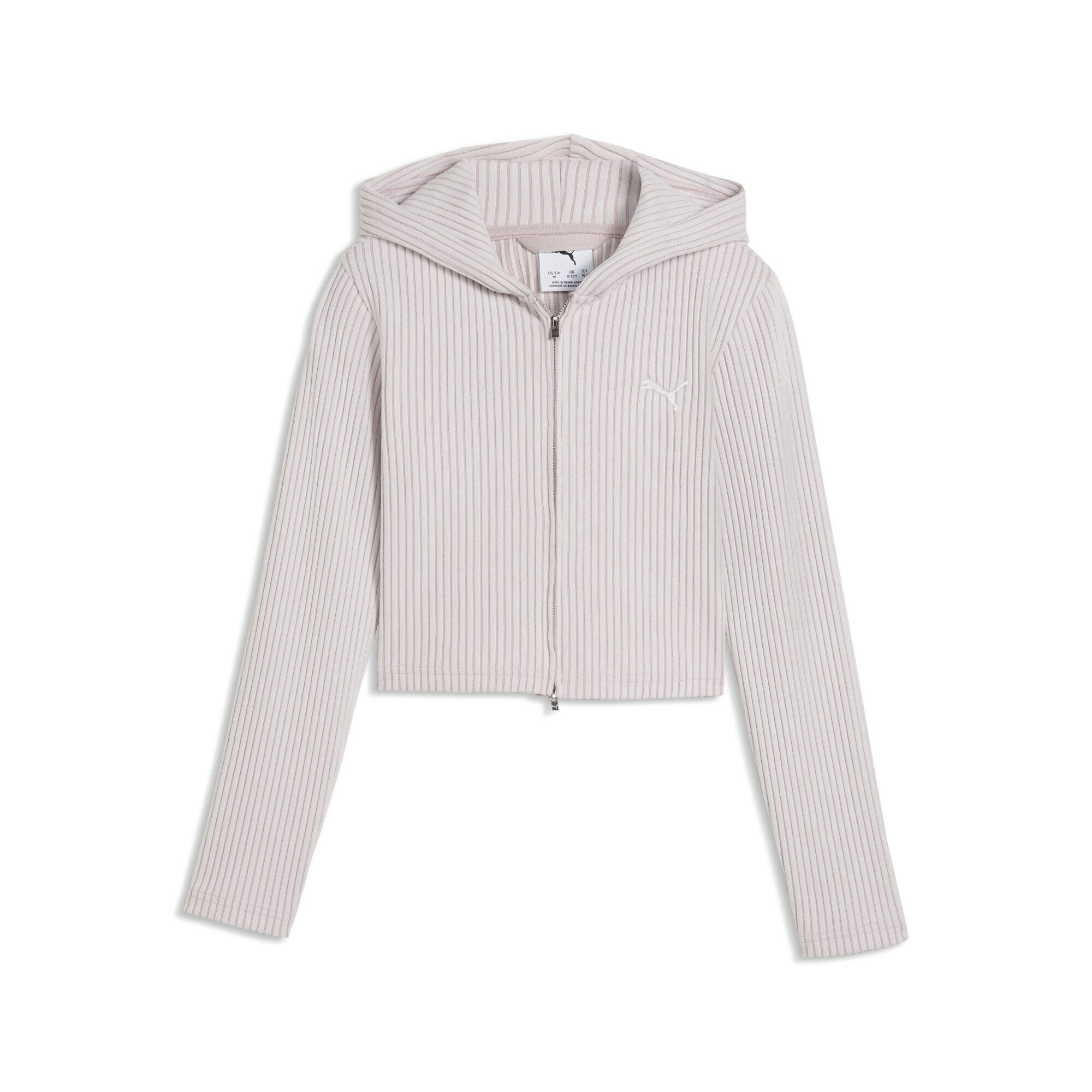 PUMA Sweatjacke Essentials Slim Gerippter Hoodie Mädchen
