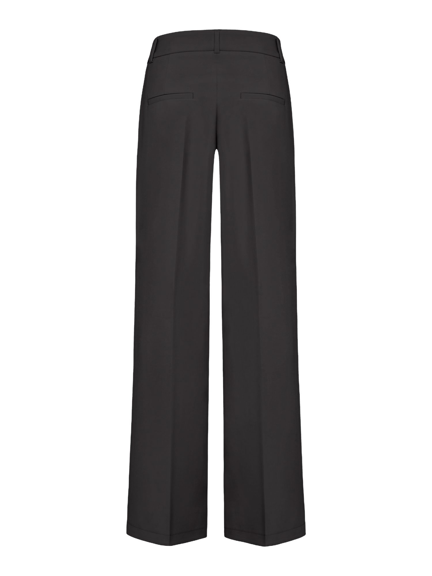 Cambio Stoffhose schwarz, Business, Polyester, Unifarben, Wide Leg, Mittel