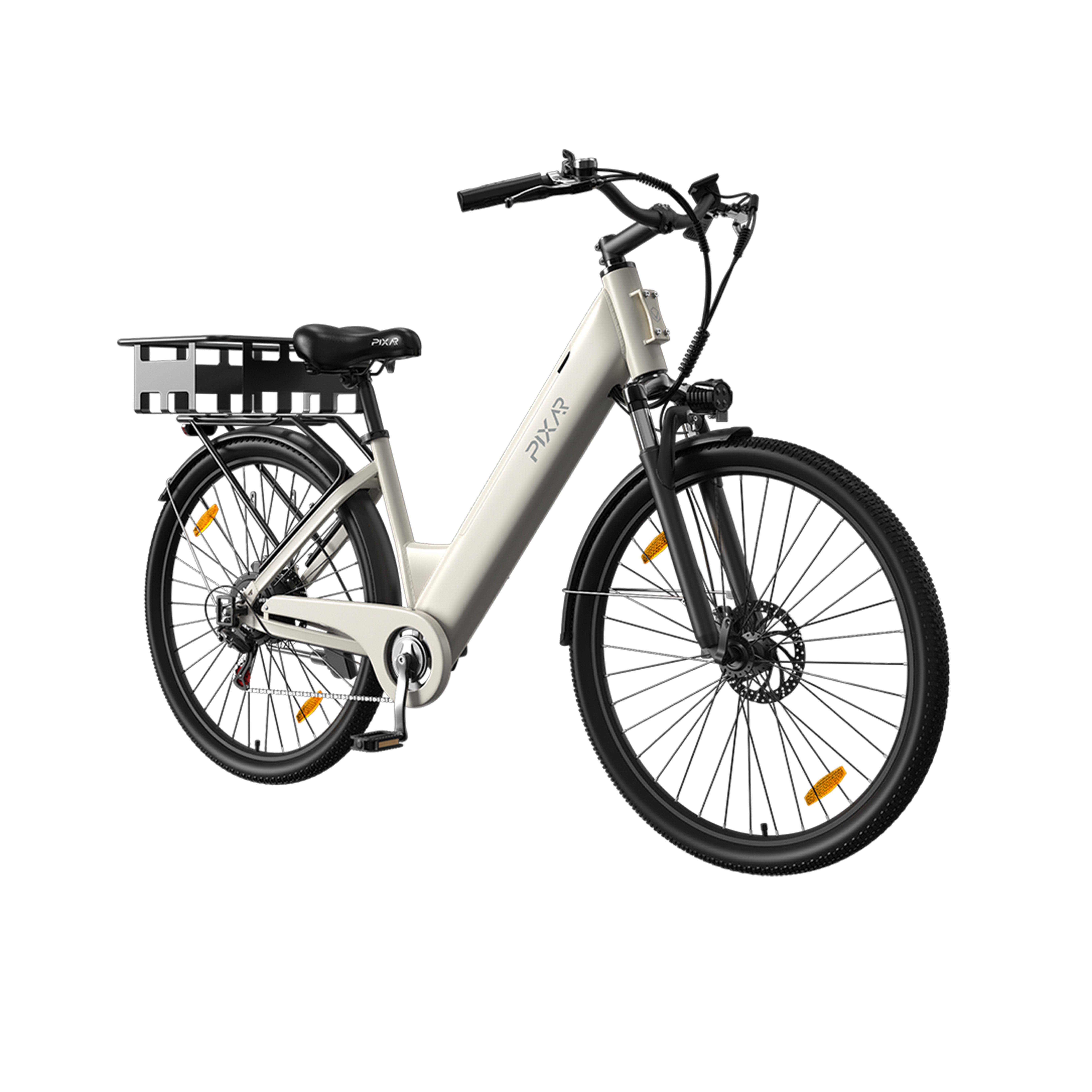 PIXAR E-Bike Pedelec 28 Zoll Citybike 36V 13Ah Akku 250W Motor bis 25 kmh Shimano, 7 Gang, Heckmotor, 468 Wh