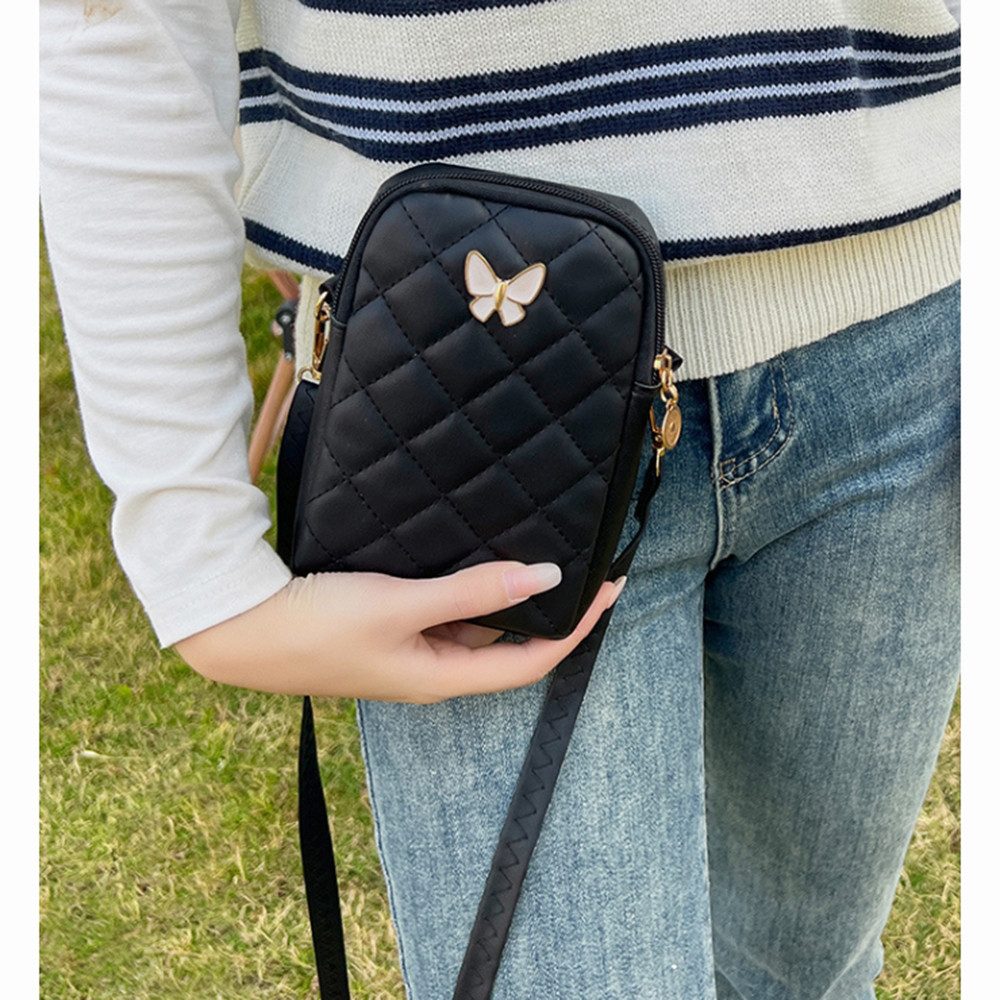 Coonoor Handtasche Handytasche zum Umhängen Damen,Schmetterling Crossbody Schultertasche