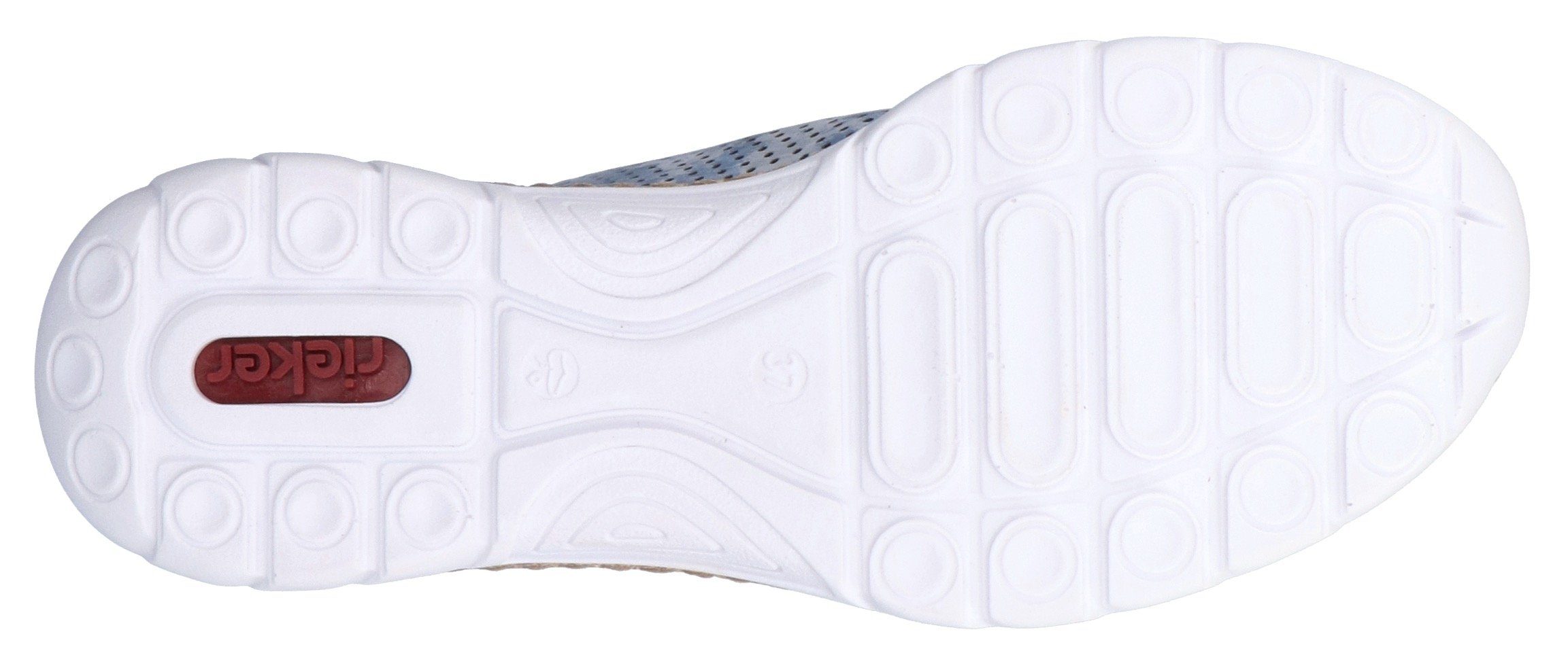 Slip-On MemoSoft-Ausstattung Sneaker mit (12) blau Rieker