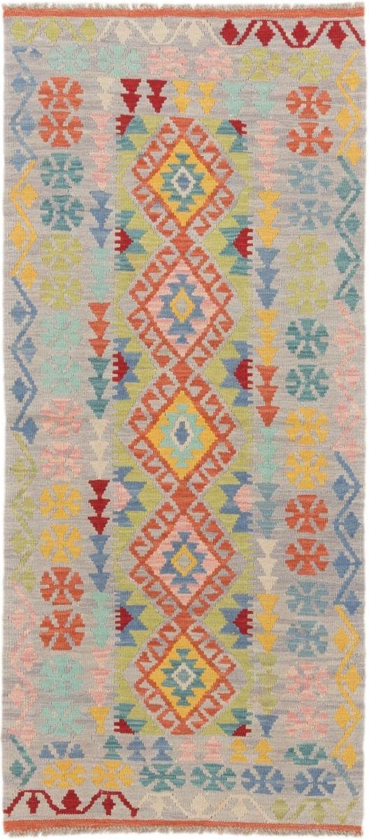 Orientteppich Kelim Afghan 85x189 Handgewebter Orientteppich Läufer, Nain Trading, rechteckig, Höhe: 3 mm