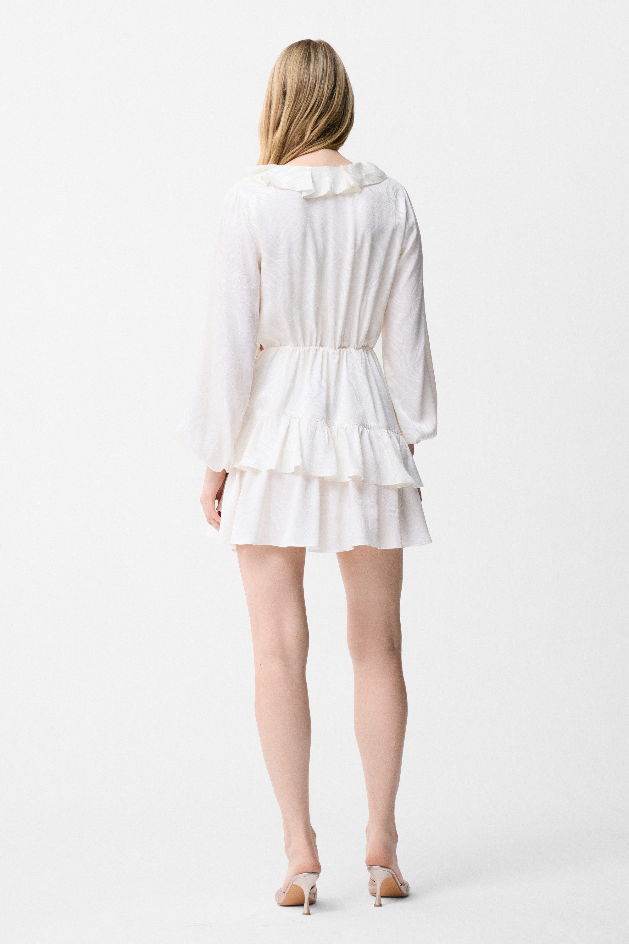 adL Cocktailkleid Kleid mit V-Ausschnitt und Rüschen