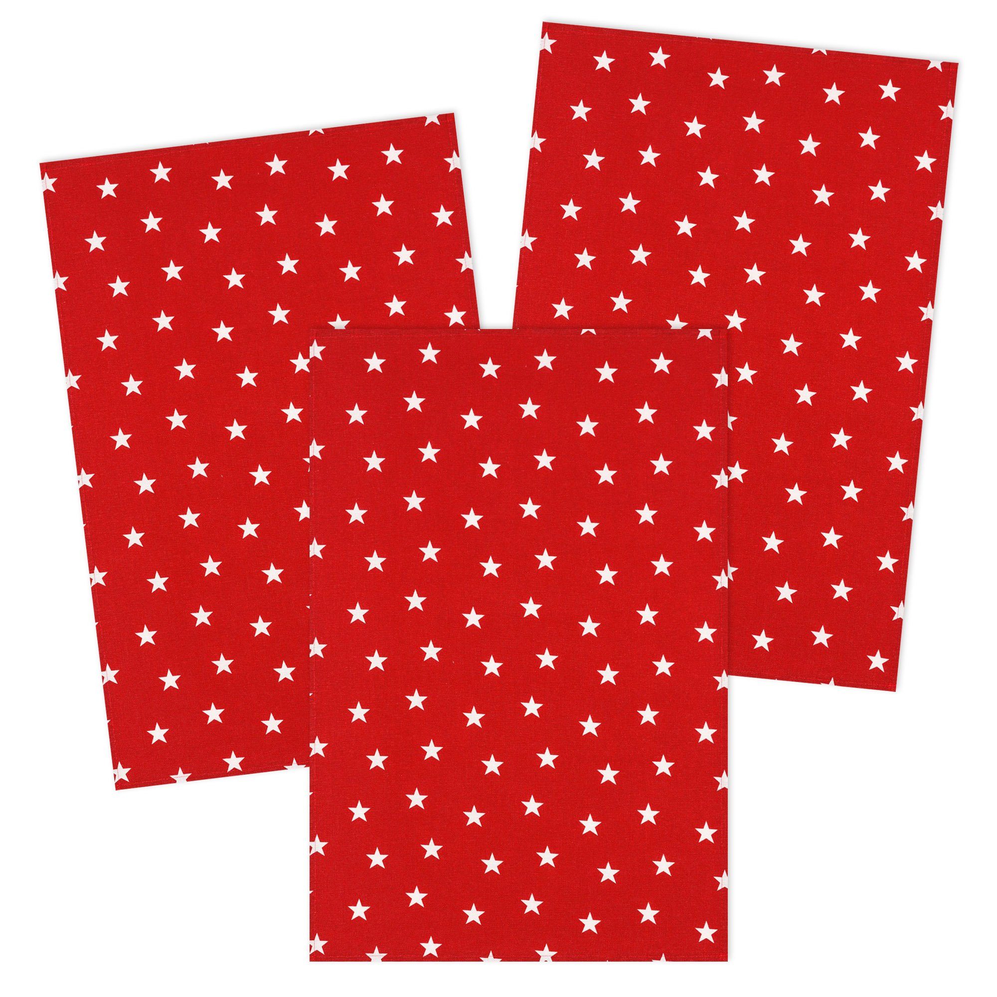 Kracht Geschirrtuch Sternchen, (Set, 3-tlg., Set), 3er Pack Geschirrtücher günstig online kaufen
