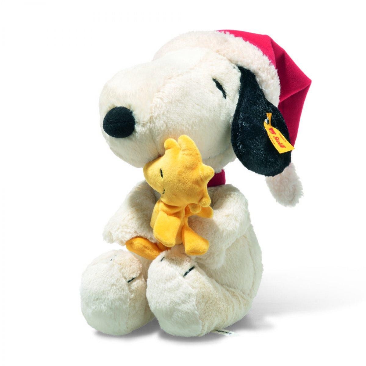 Steiff Dekofigur Kuscheltier Soft Cuddly Friends Snoopy mit Woodstock Christmas (30cm)