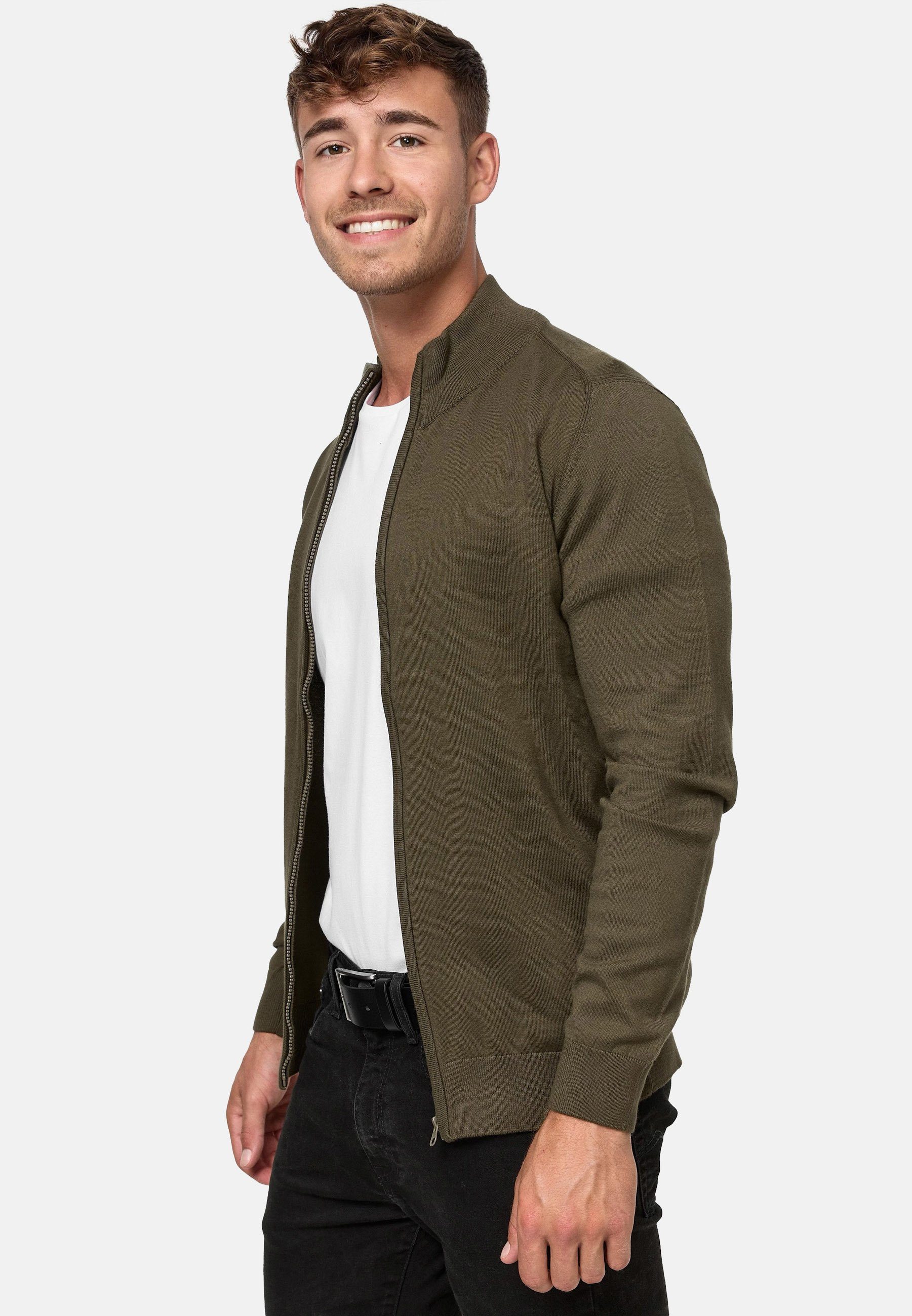 Indicode Strickjacke Herren Lau Herrenstrickjacke