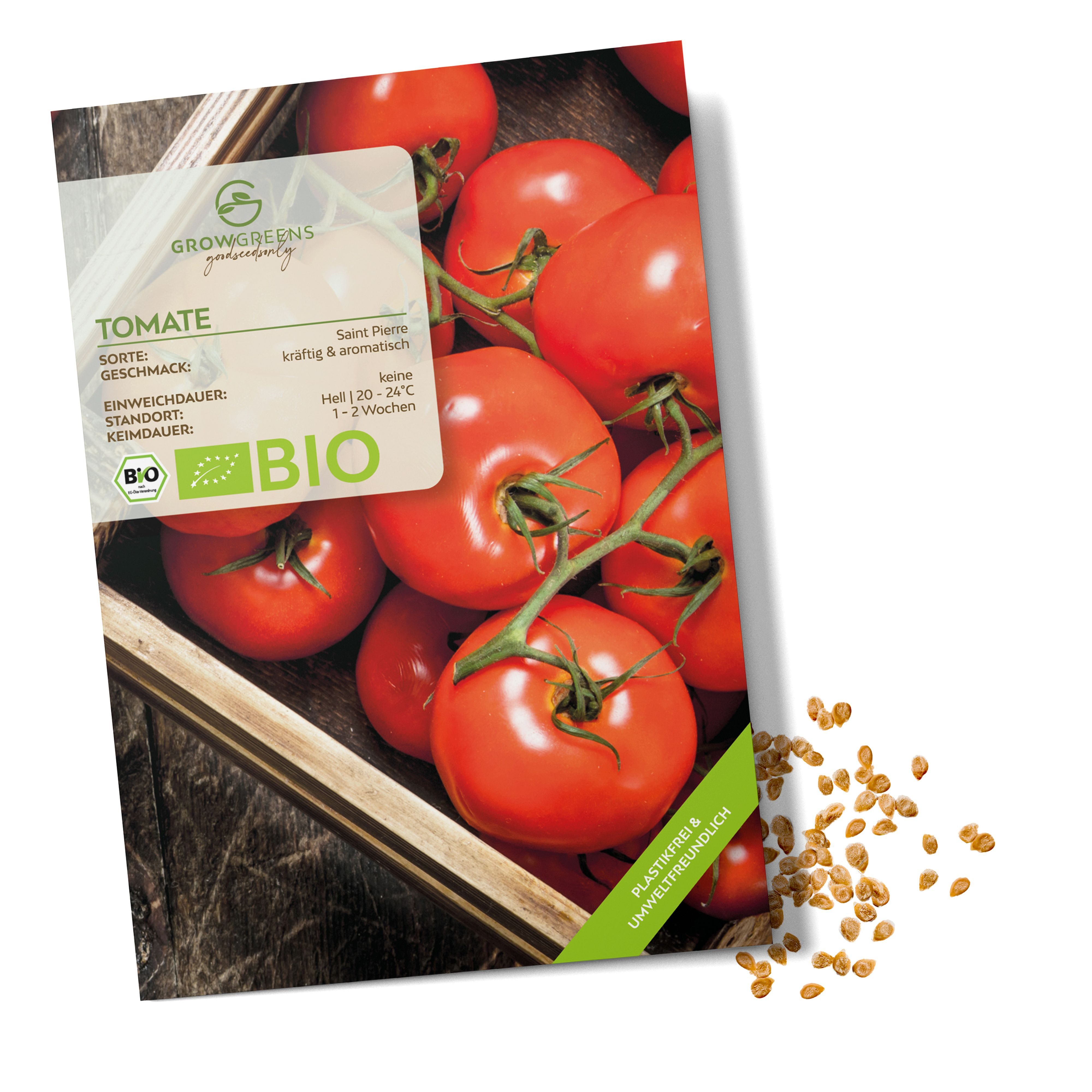 Gemüsesamen BIO Tomatensamen (Saint Pierre) - Tomaten Saatgut (10 Korn)