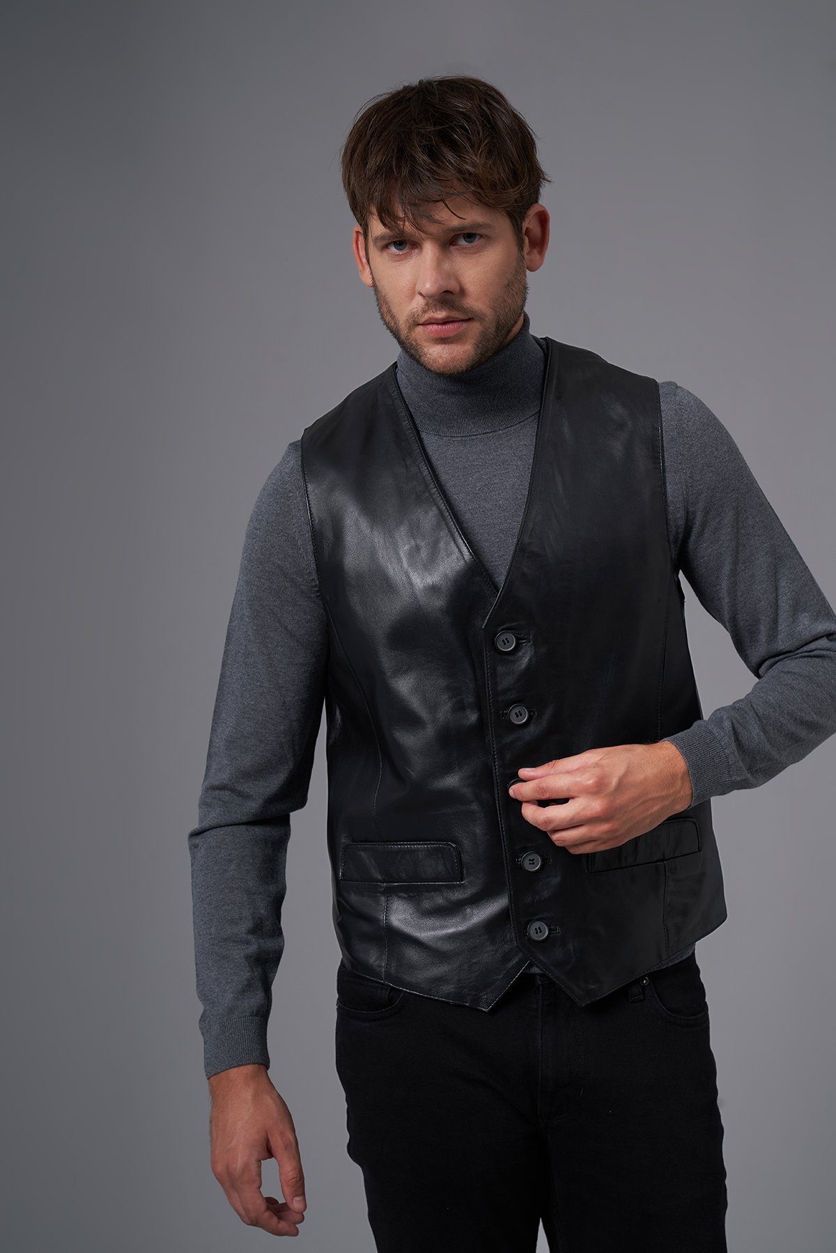 dc Dericompany Lederweste BD02368 Herren "Coleman" günstig online kaufen