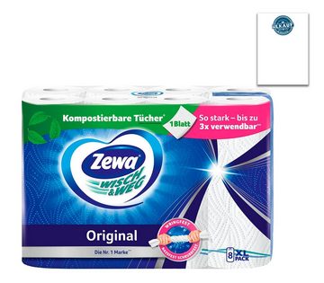 ZEWA Papierküchenrolle Original Wisch & Weg XL-Pack Großpackung Büro Gastronomie (3x 8er Pack, 6x 8er Pack und 9x 8er Pack)