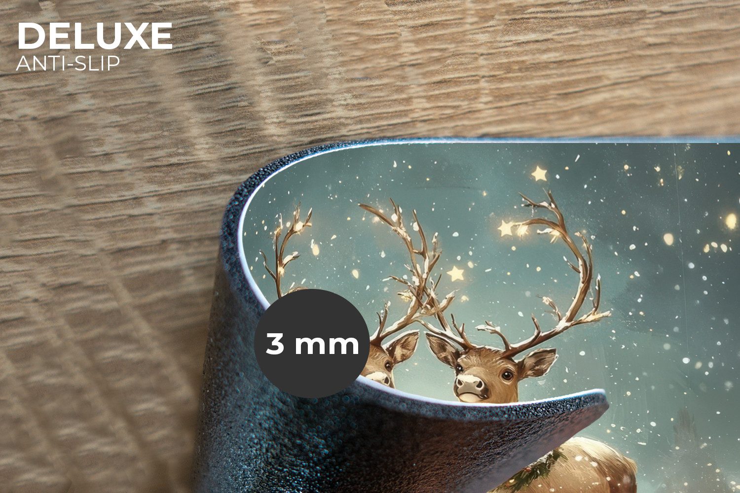 MuchoWow Platzset Weihnachtszauber - Winterwald - Rentier, (6-St), Platzset günstig online kaufen