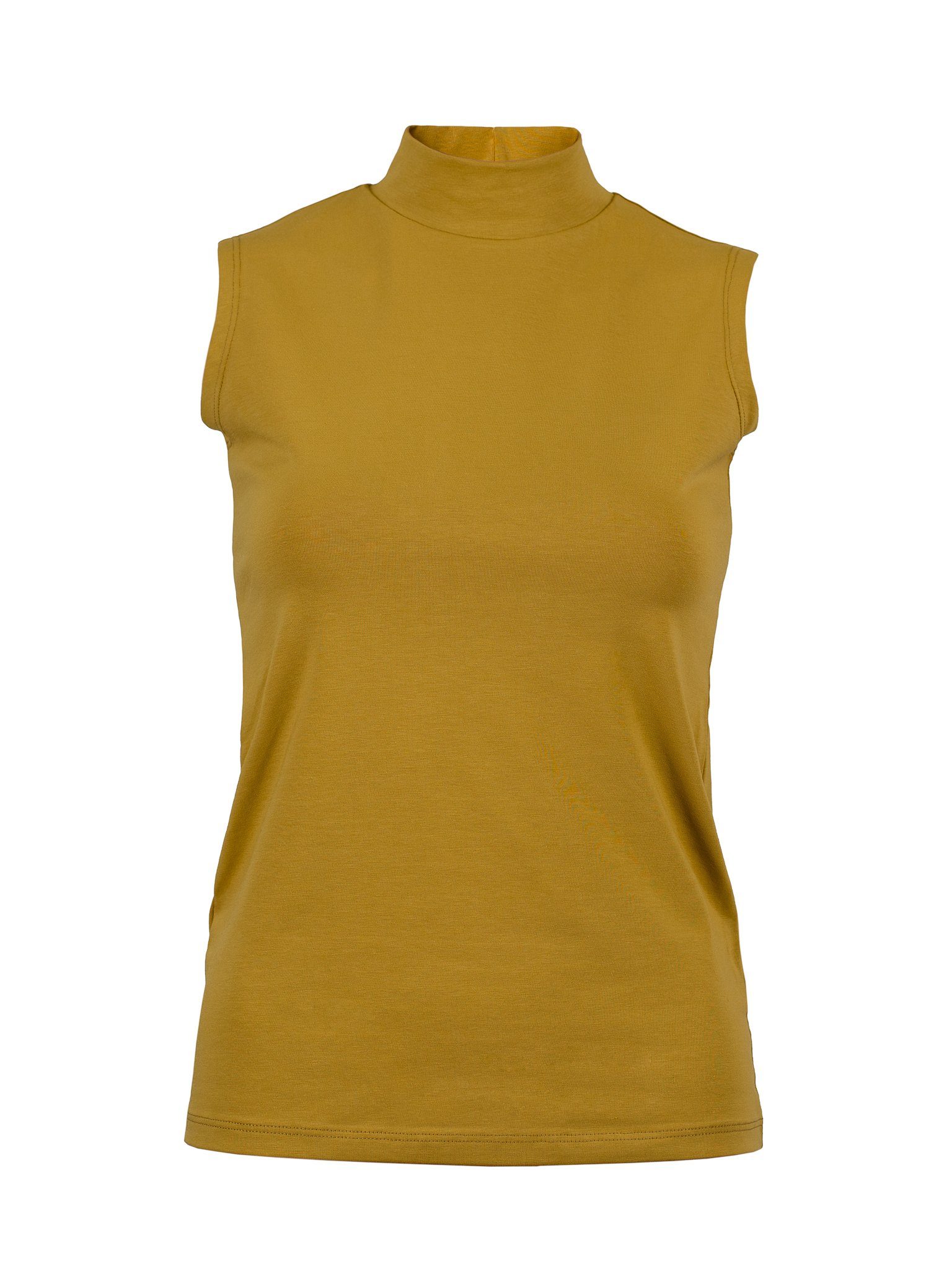 Evoni T-Shirt Basic Shirt ärmellos Halbkragen Tank-Top