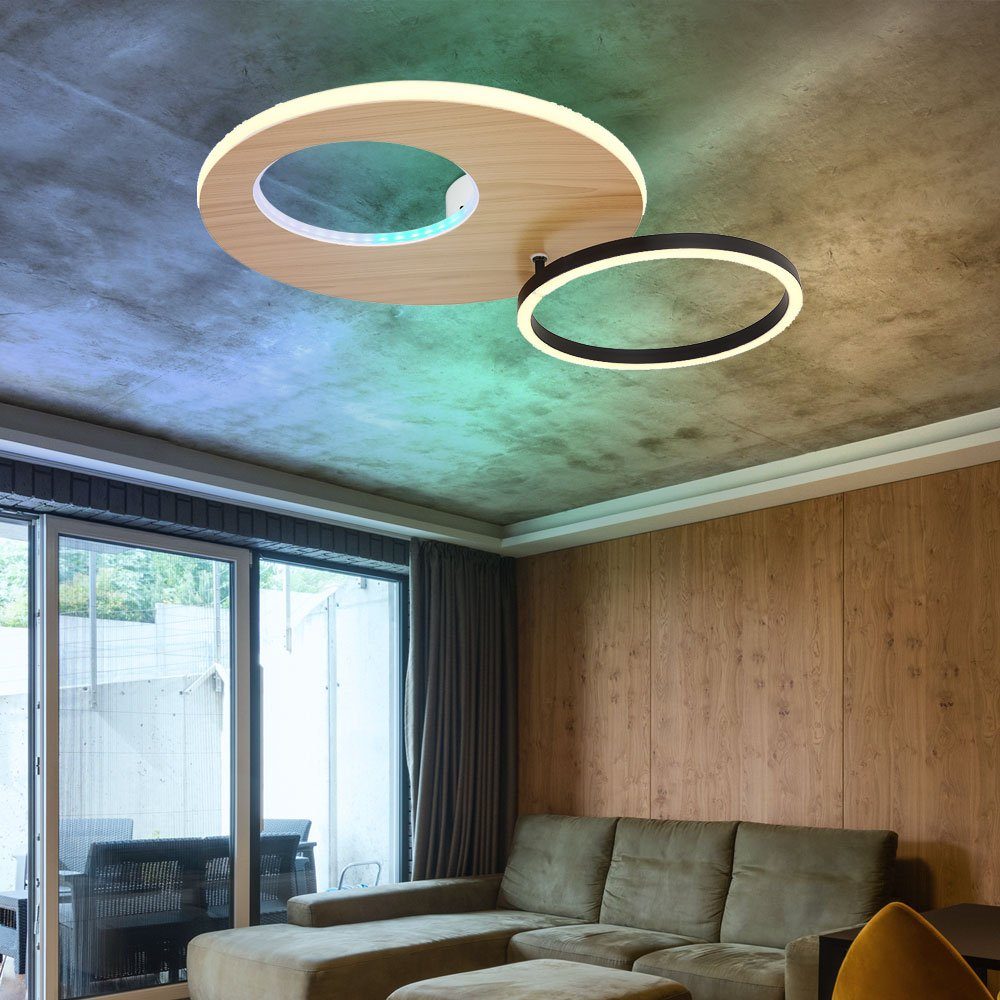 Schlafzimmerlampe LED Dimmbar Farbwechsler Deckenleuchte RGB Deckenleuchte, Globo LED