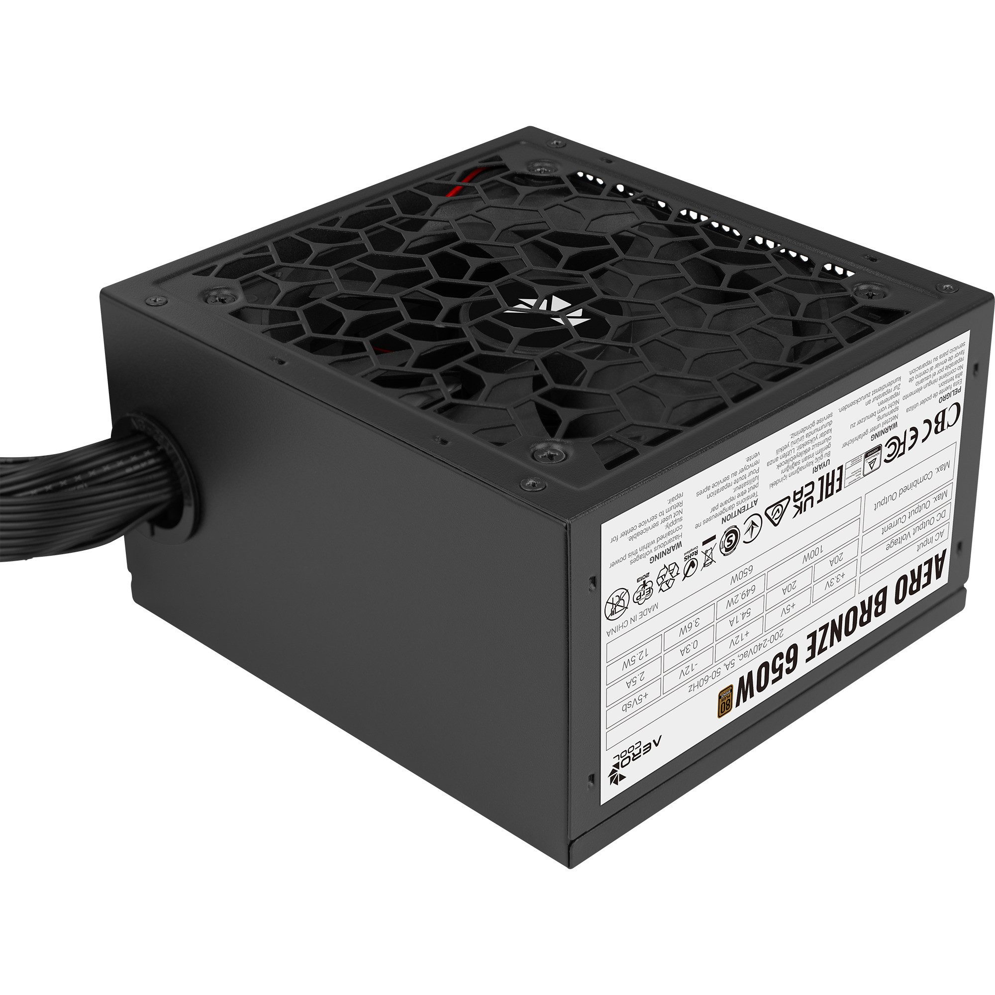 Aerocool PC-Gehäuse Aerocool B509A Flow-G-BK-v1, mit Netzteil Aero
