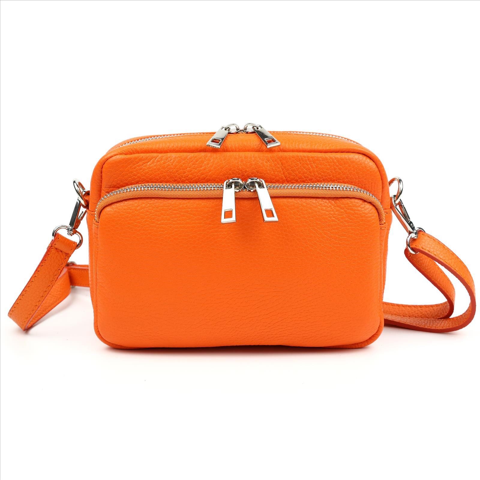 Umhängetasche Damen, Crossbody Bag, Echtleder Made in Italy