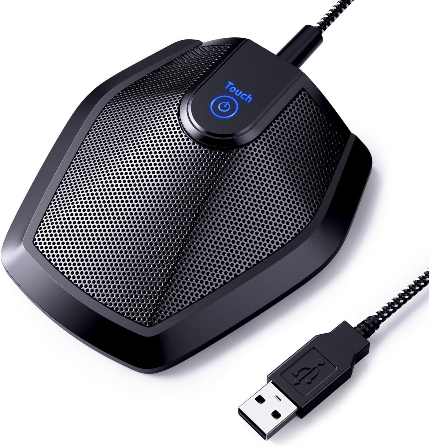 TONOR Mikrofon TONOR G11 USB Mikrofon 360° omnidirektional, mit Stummschalttaste, Plug & Play, Reichweite 3,5 m, Metallgehäuse, Windows & macOS, LED
