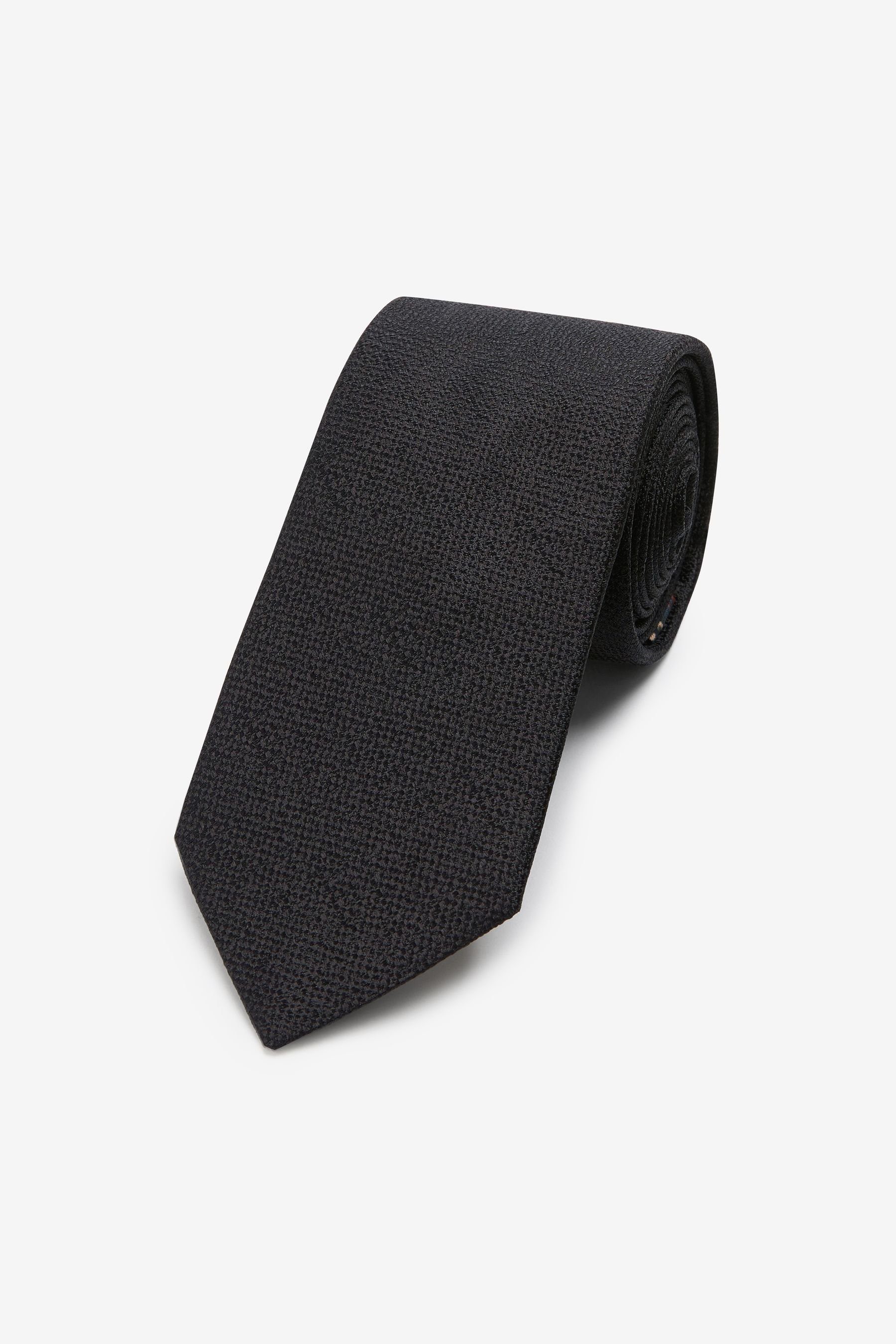 Next Krawatte Signature-Krawatte, hergestellt (1-St) Black in Italien