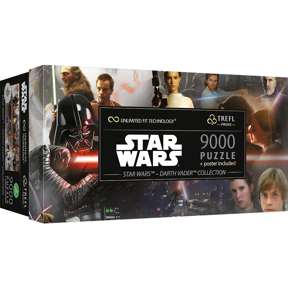 Trefl GmbH Puzzle Star Wars Darth Vader Collection 9000 Teile Puzzle, 9000 Puzzleteile, 6 Puzzles a 1500 Teile in einer Box die verbunden werden können