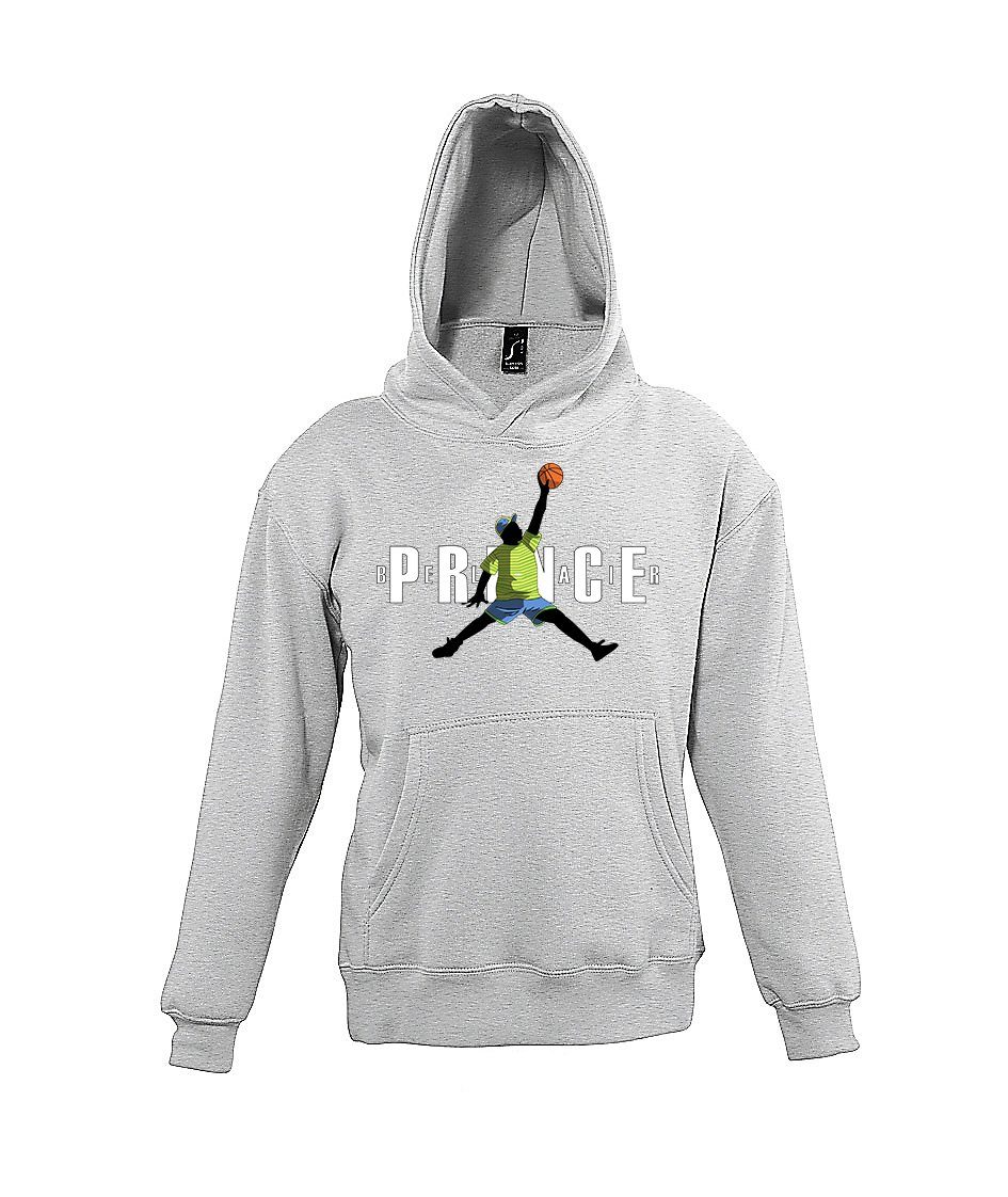 Fresh mit und Print Kapuzenpullover witzigem Mädchen Grau Jungen Prince Designz Youth für Hoodie