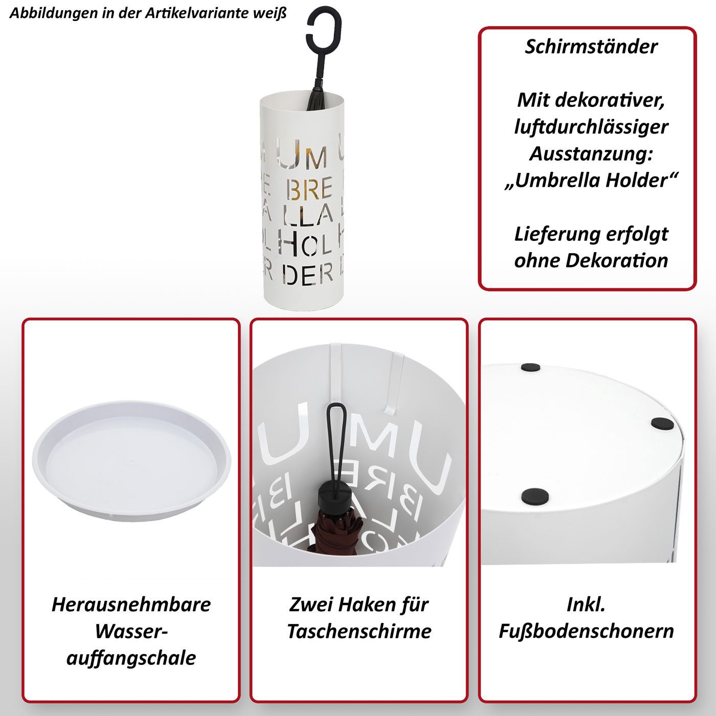 MCW Kunststoffschirmständer MCW-C78-S, 1 tlg.