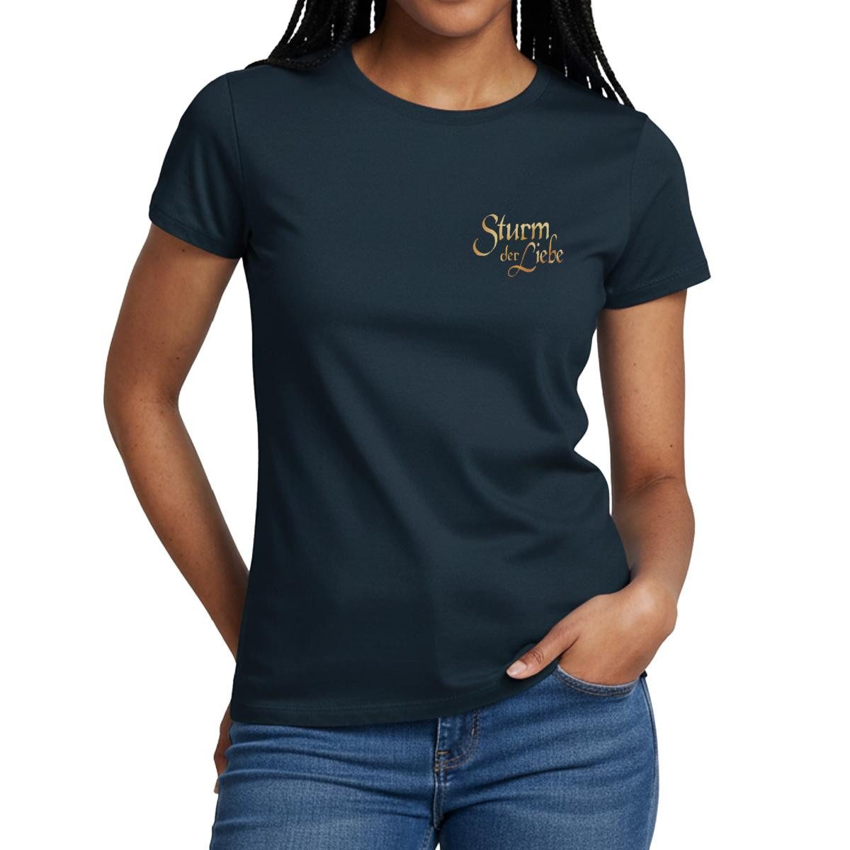 T-Shirt Sturm Der Liebe Logo Gold Textur Frauen T-Shirt