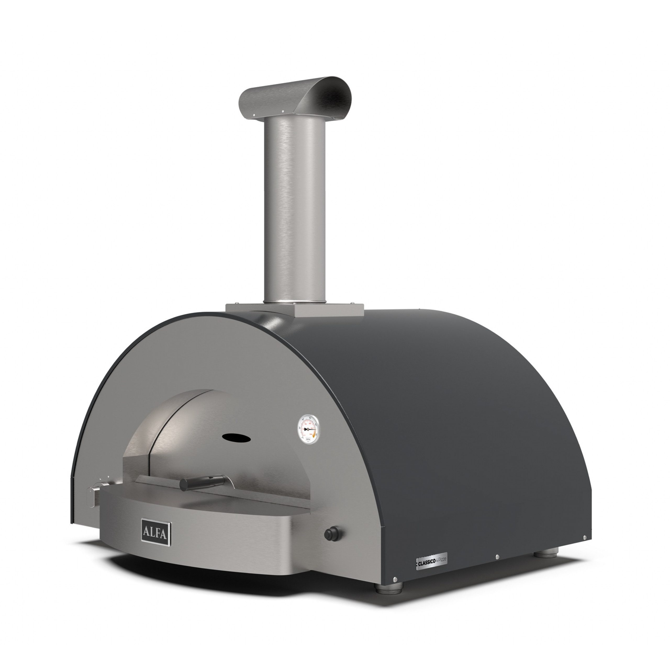Alfa Forni Pizzaofen Alfa Forni Gas Pizzaofen CLASSICO 4 Pizze Schiefer Grau