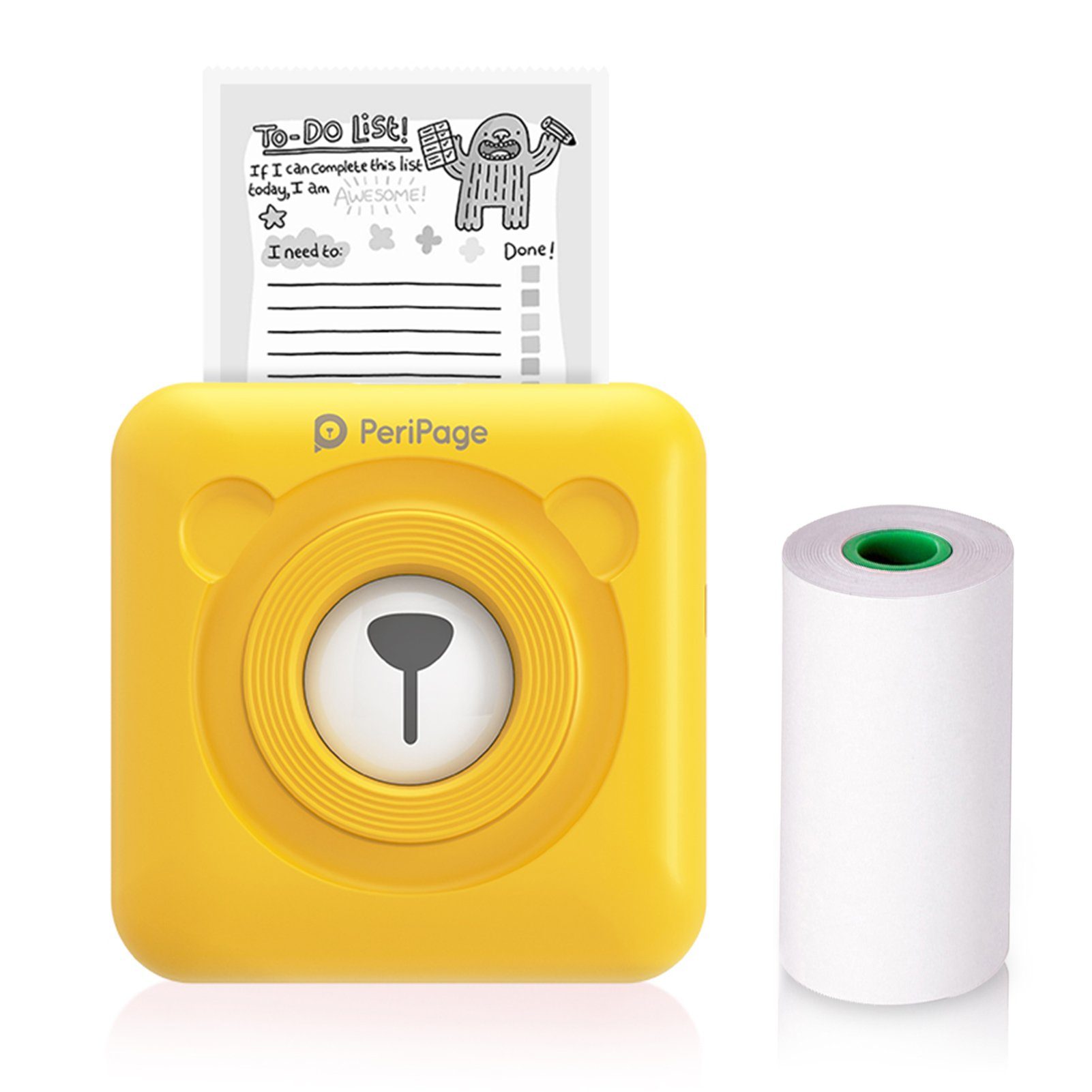 Tidyard Mini Pocket All-in-One Thermodrucker Multifunktionsdrucker, (USB, Bluetooth, Bild, Fotoetiketten, Memo. Quittungspapierdrucker)