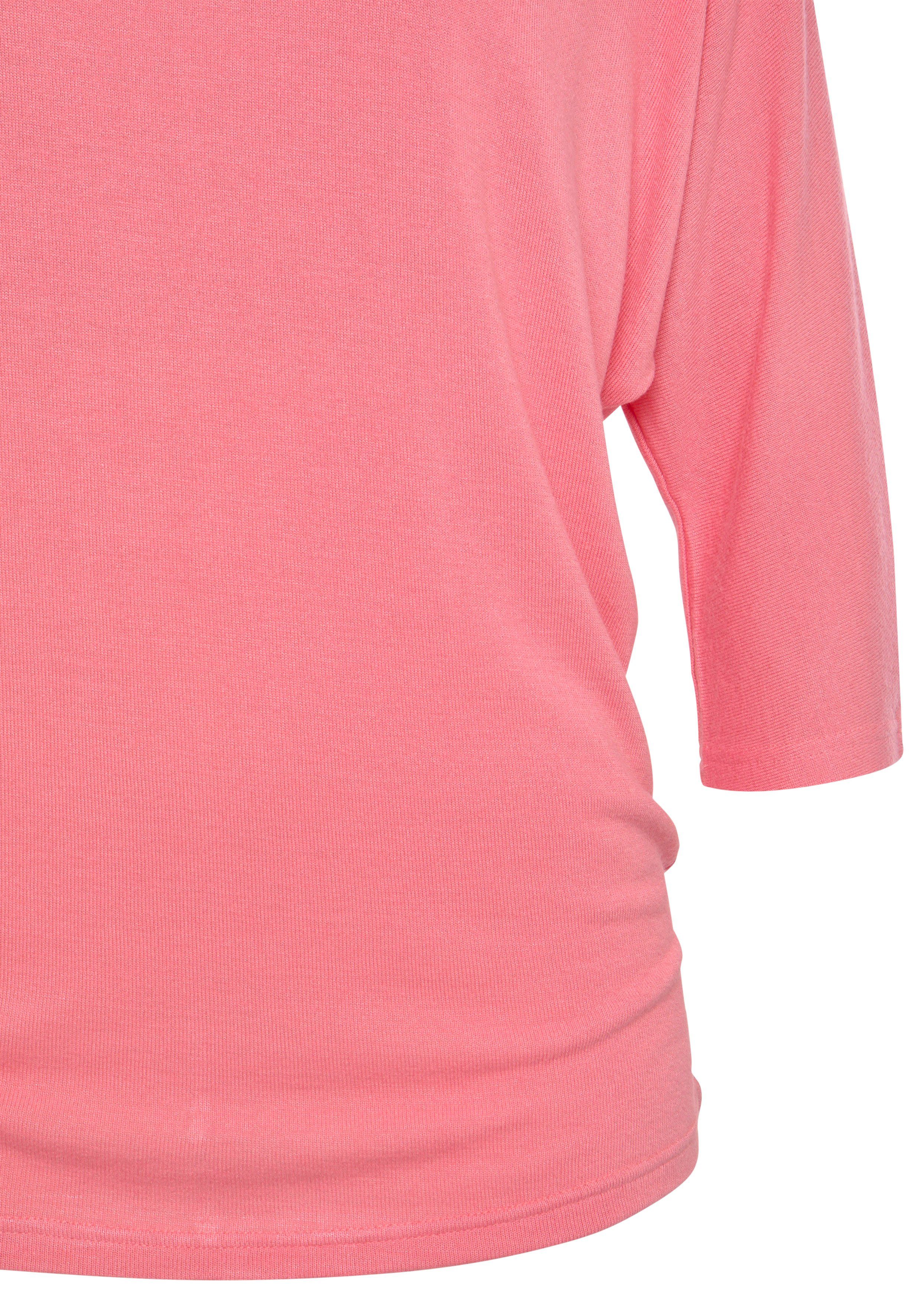 LASCANA 3/4-Arm-Shirt aus elastischem Feinstrick mit Viskose – Bild 3 von 5