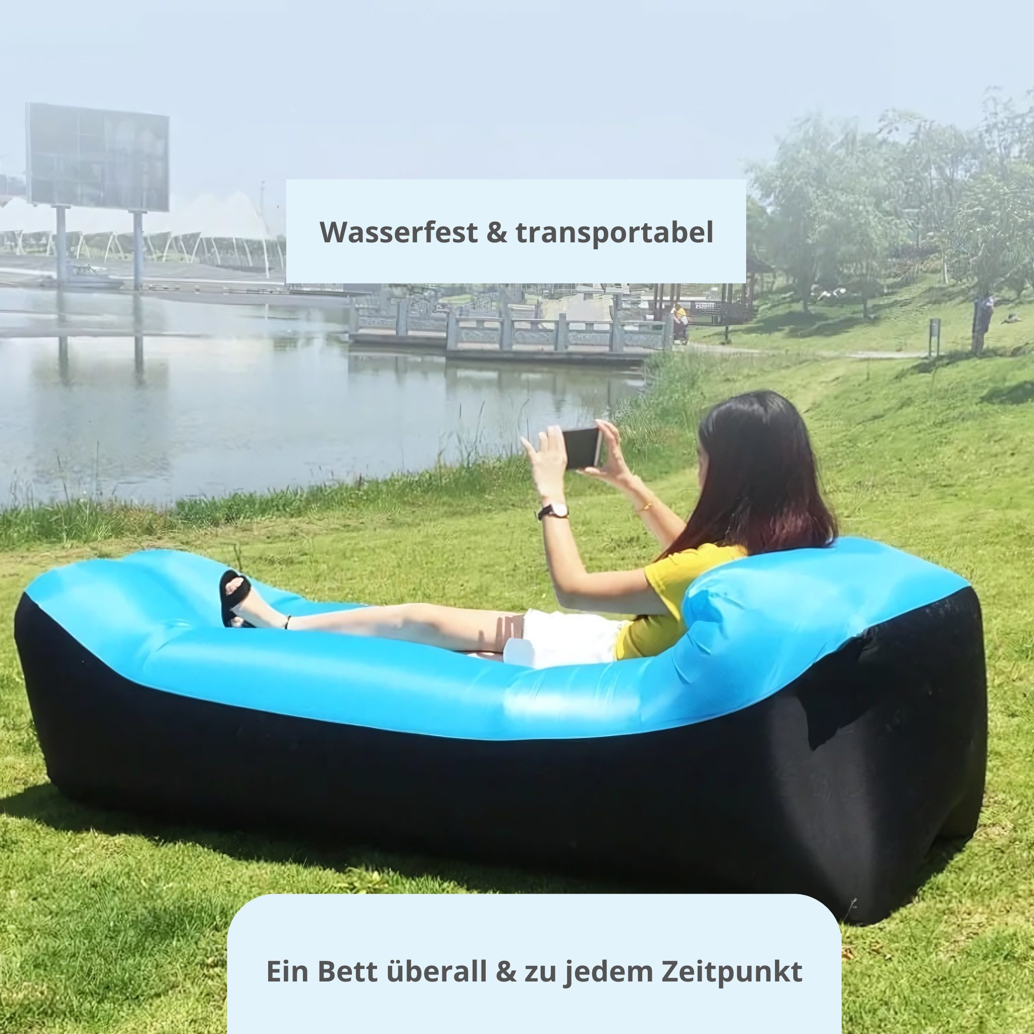 HS.SUPPLY Luftbett Strandsofa, aufblasbares Bett, aufblasbares günstig online kaufen