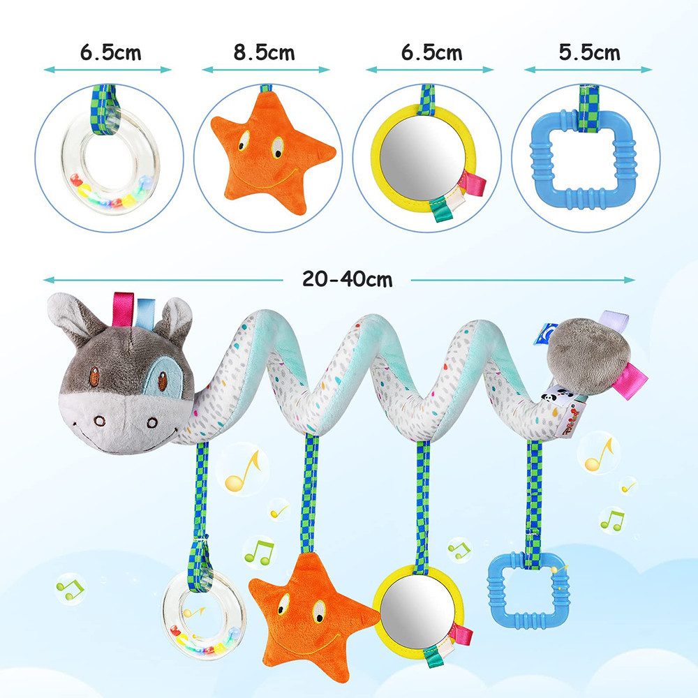 CLTYQ Greifspielzeug Activity-Spirale Spielzeug,Baby Kinderwagen Spielzeug, günstig online kaufen