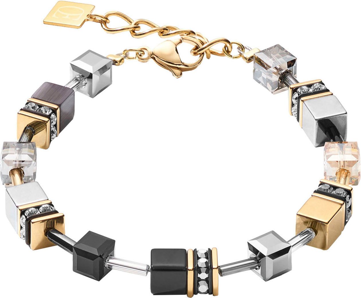 COEUR DE LION Armband Schmuck Geschenk Edelstahl GeoCUBE® Würfelkette, Made günstig online kaufen