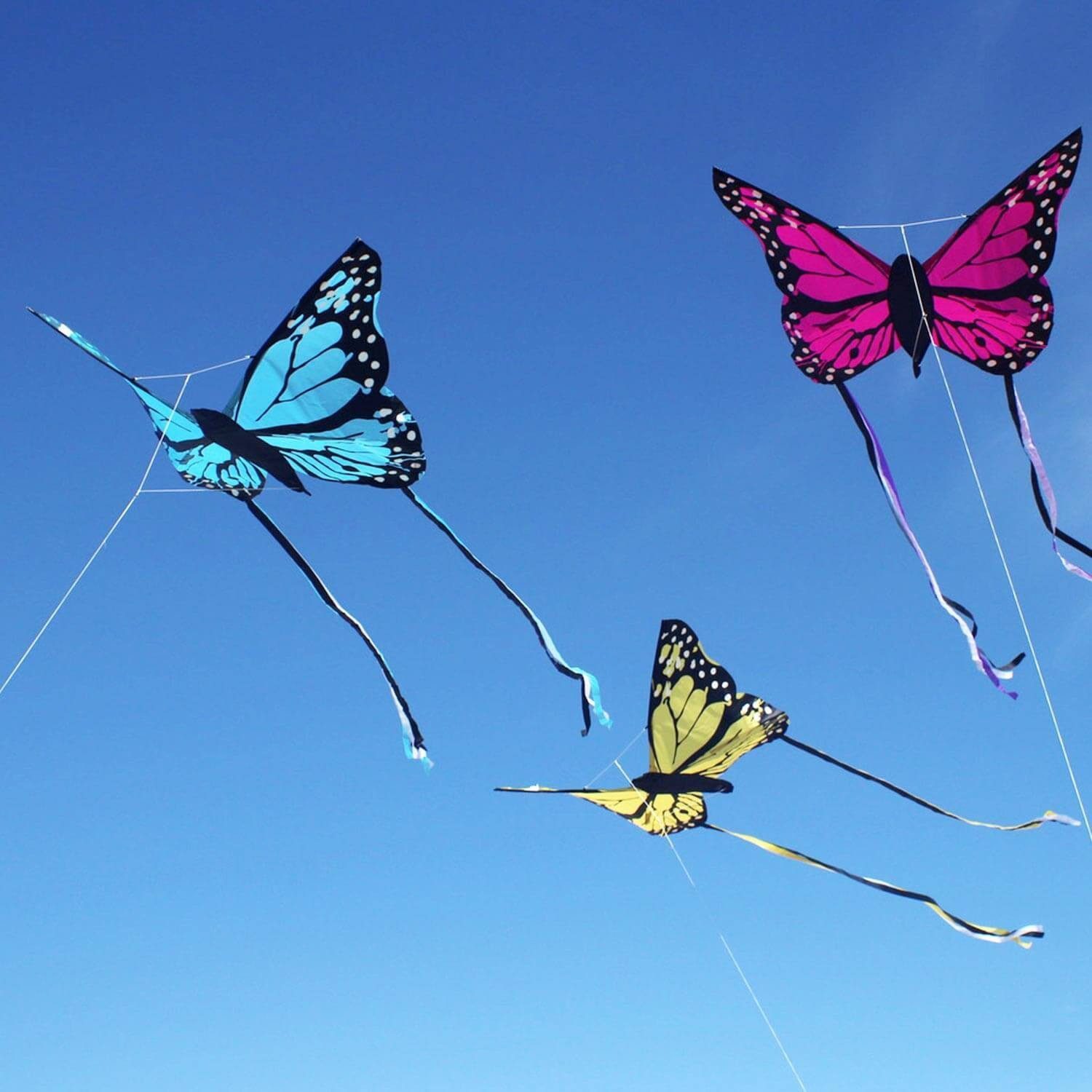 Wolkenstürmer Flug-Drache Ready to Fly Kite for Children Bella Butterfly Outdoor Drachen, (Schmetterlingsdrachen Blau ab 3 Jahren Outdoor Spielzeug, 1-tlg), Strandspielzeug, Flugfertiger Kinderdrachen 110 cm (blau)
