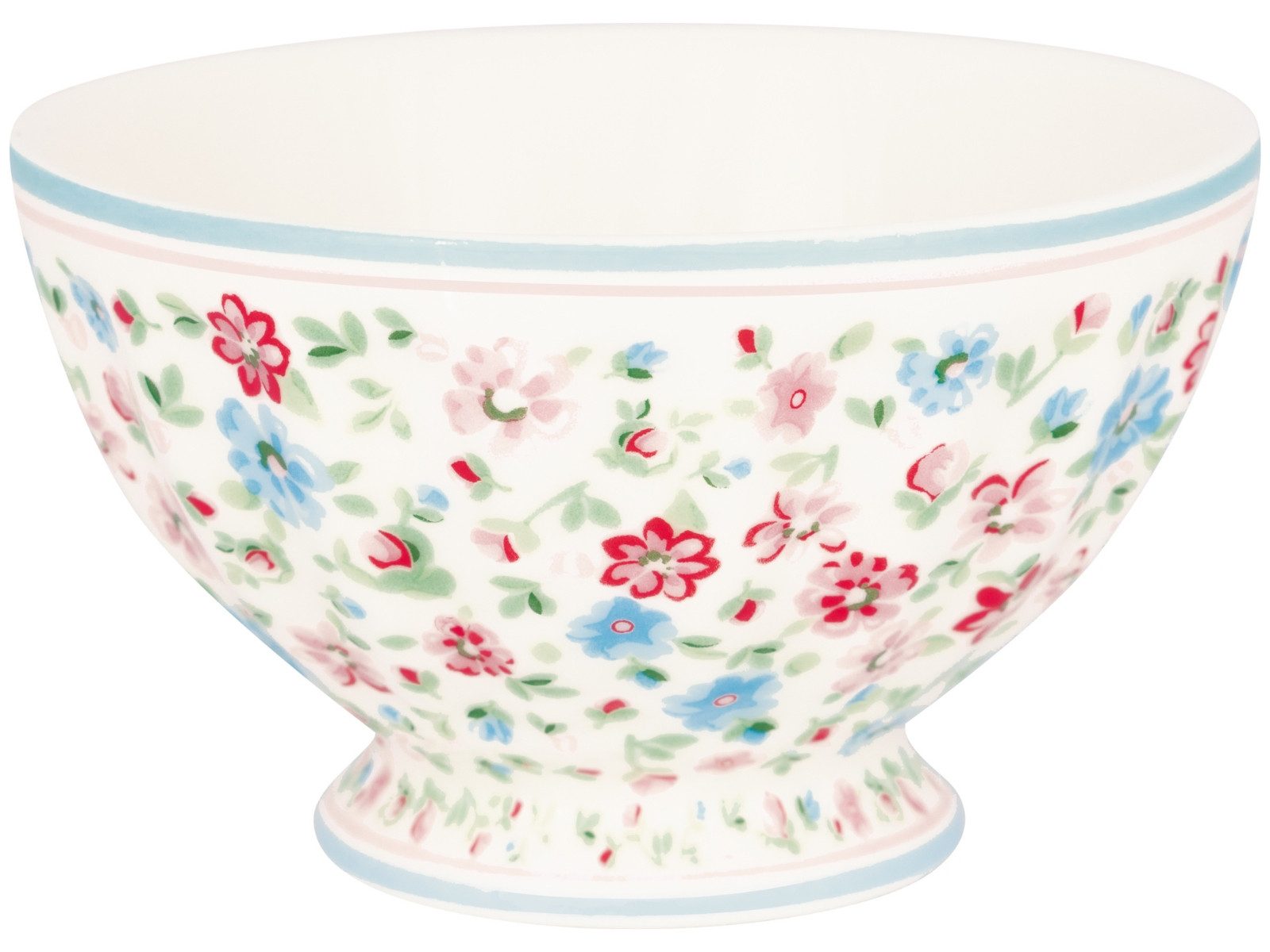 Greengate Dessertschale Louisa French Bowl medium white 10cm, Steingut, (Dessertschalen)
