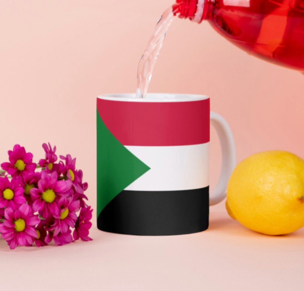 Tinisu Tasse Sudan Tasse Becher Flagge National Pot Cup Kaffeetasse Kaffee Afrika
