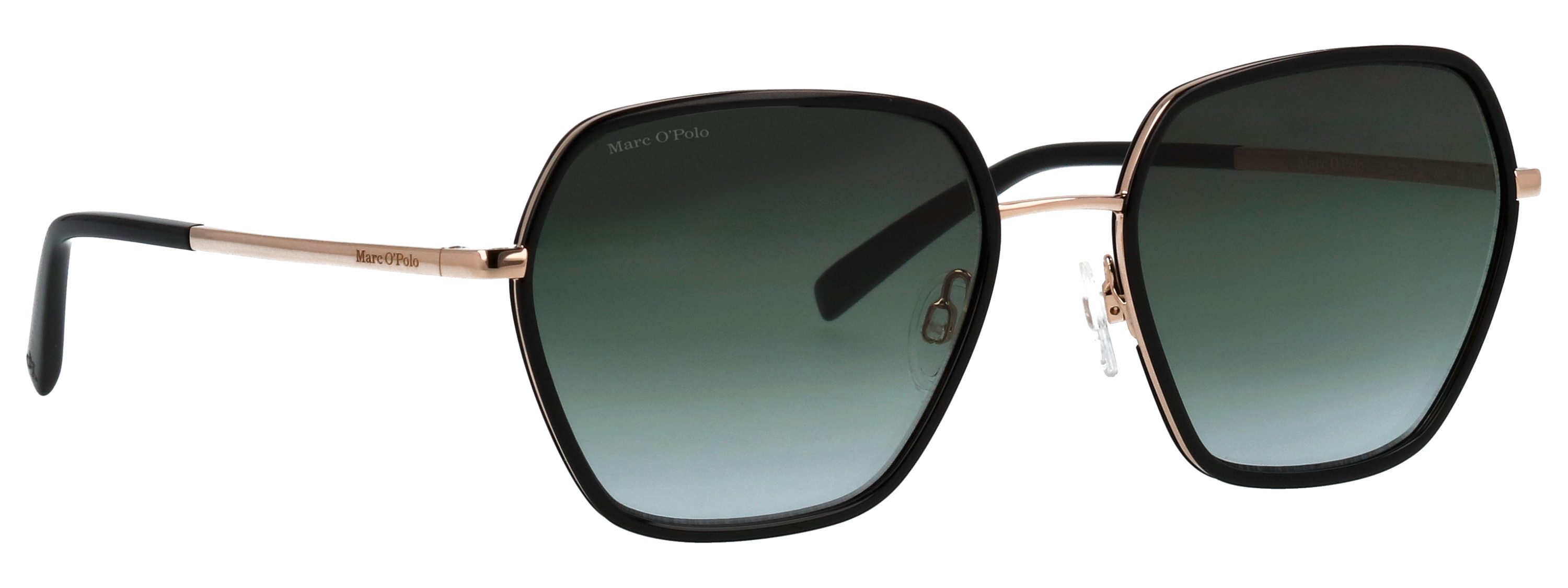 Marc O'Polo Sonnenbrille Modell 505122 Form Hexagon, Logoschriftzug auf Bügel, Metallfassung