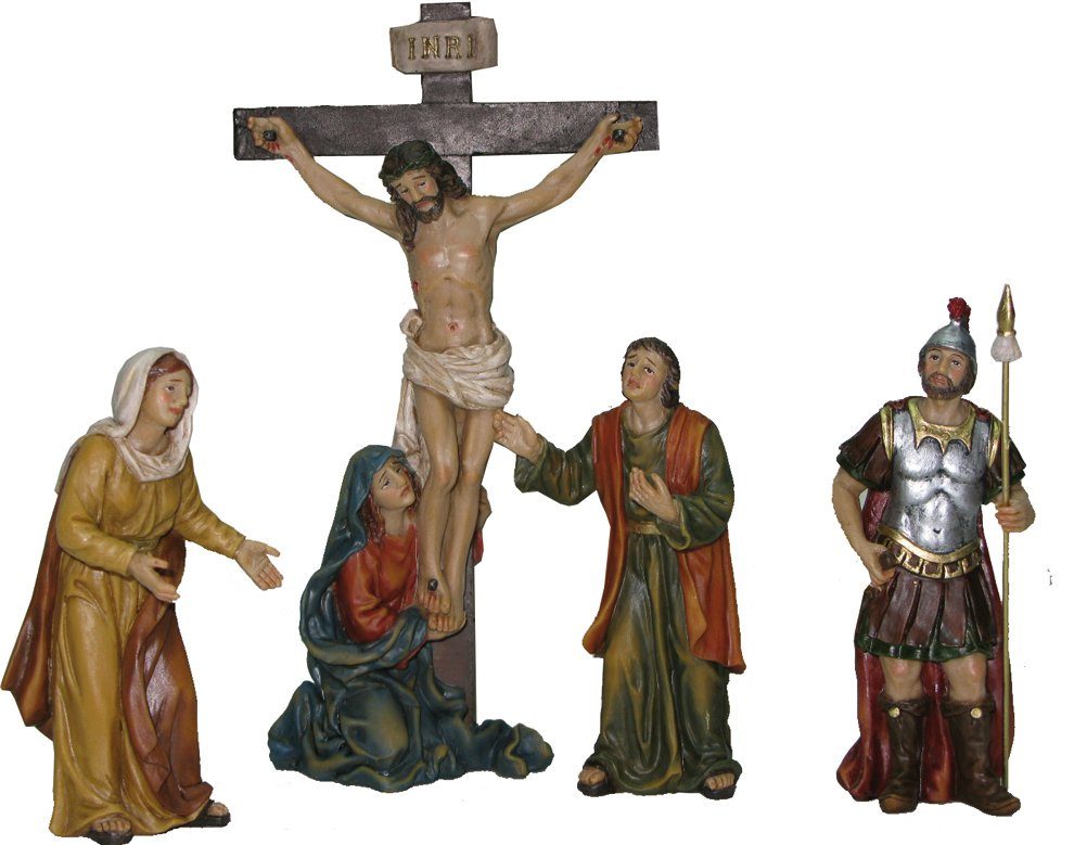 Passionsfiguren: Kreuzigung, Höhe 6x Krippenfigur St) FADEDA in cm: 9 (6 FADEDA