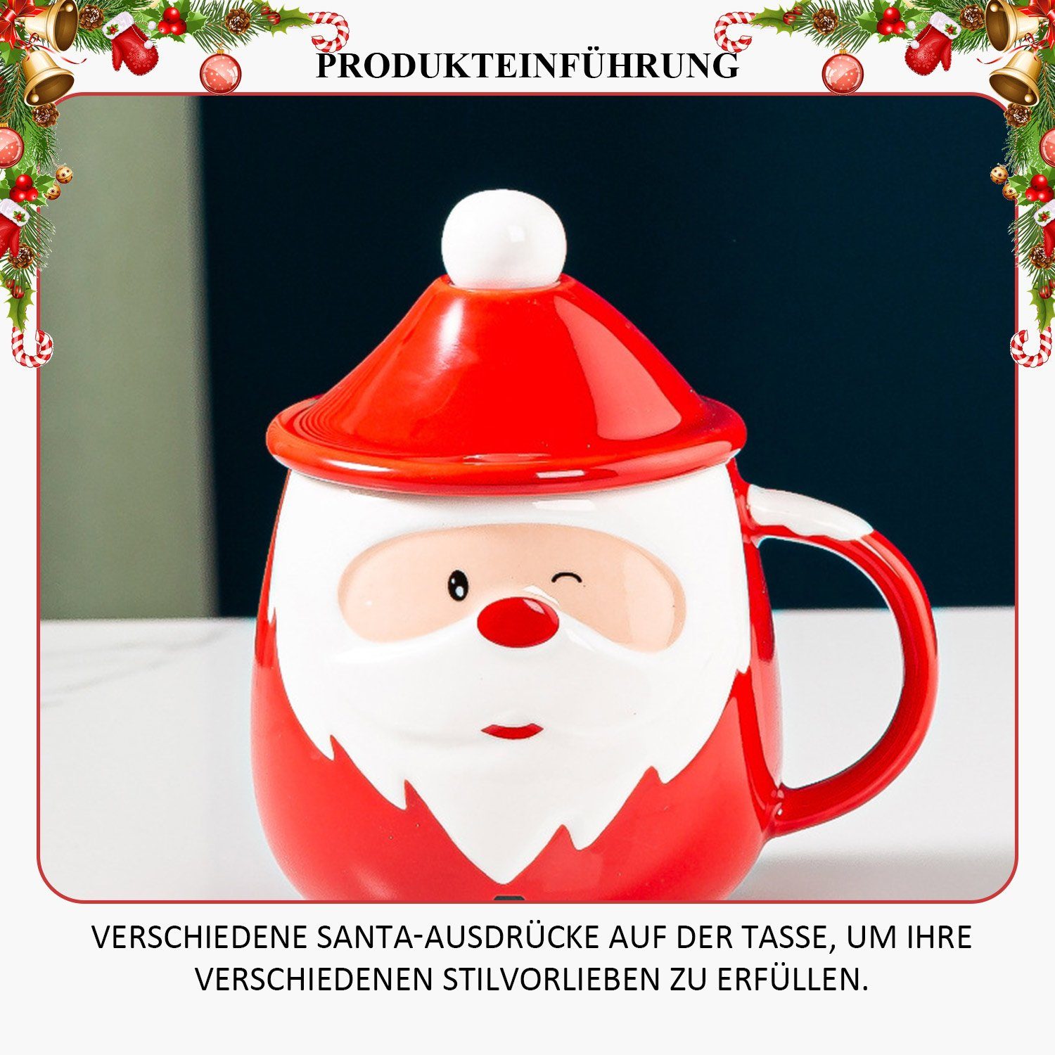 Löffel, Weihnachtsmann MAGICSHE mit Becher Typ Weihnachtsbecher Kaffeebecher B