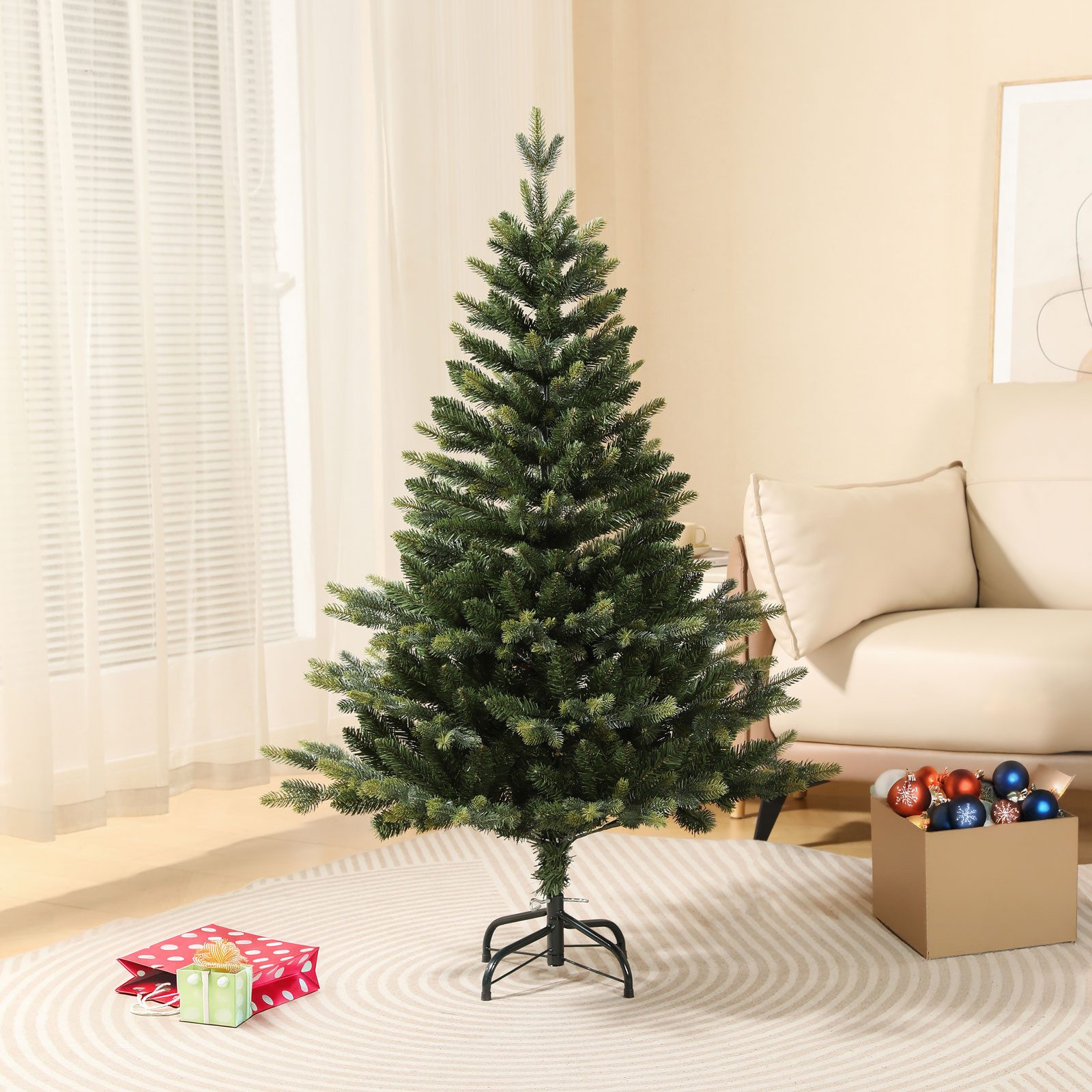 SVITA Künstlicher Weihnachtsbaum, Nordmanntanne, Tannenbaum, langlebig, 150 cm