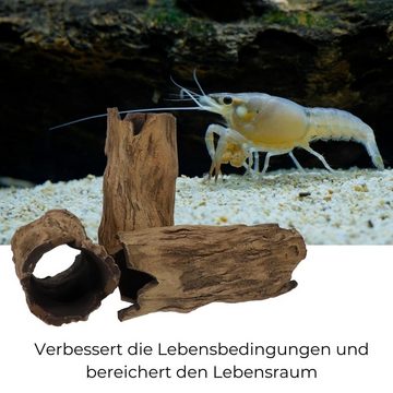 GarPet Aquariendeko Aquarium Deko Höhle Röhre Reptilien Ast Holz Ablaich Fisch Wels Ton