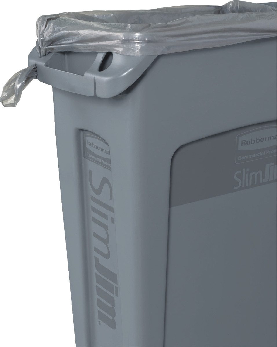 Rubbermaid Mülleimer Abfallsammler SlimJim mit Lüftungskanälen