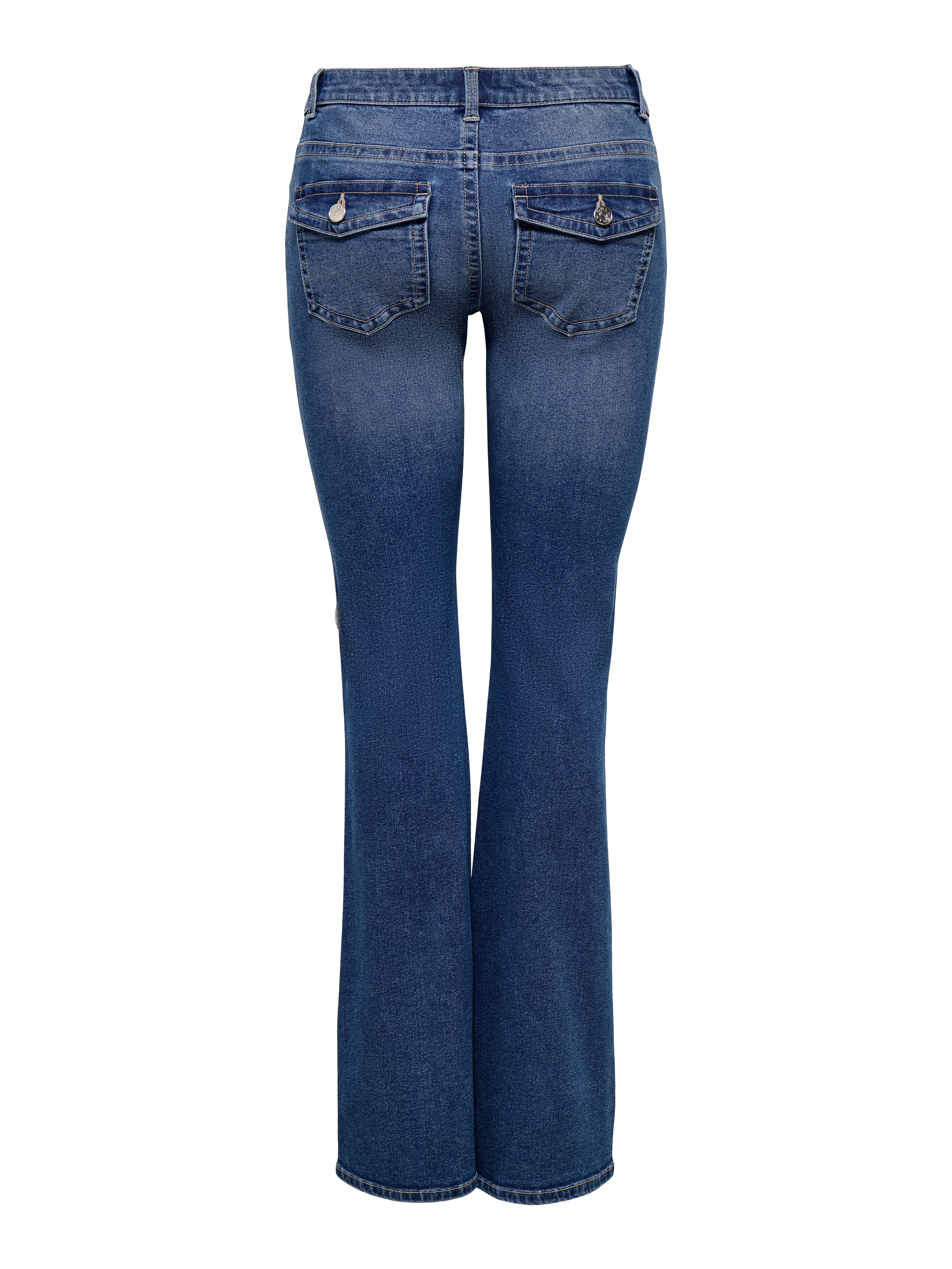 ONLY Bootcut-Jeans ONLPHOEBE LW B-POC FLARE DNM PIM454 NOOS Baumwollmischung, bootcut fit