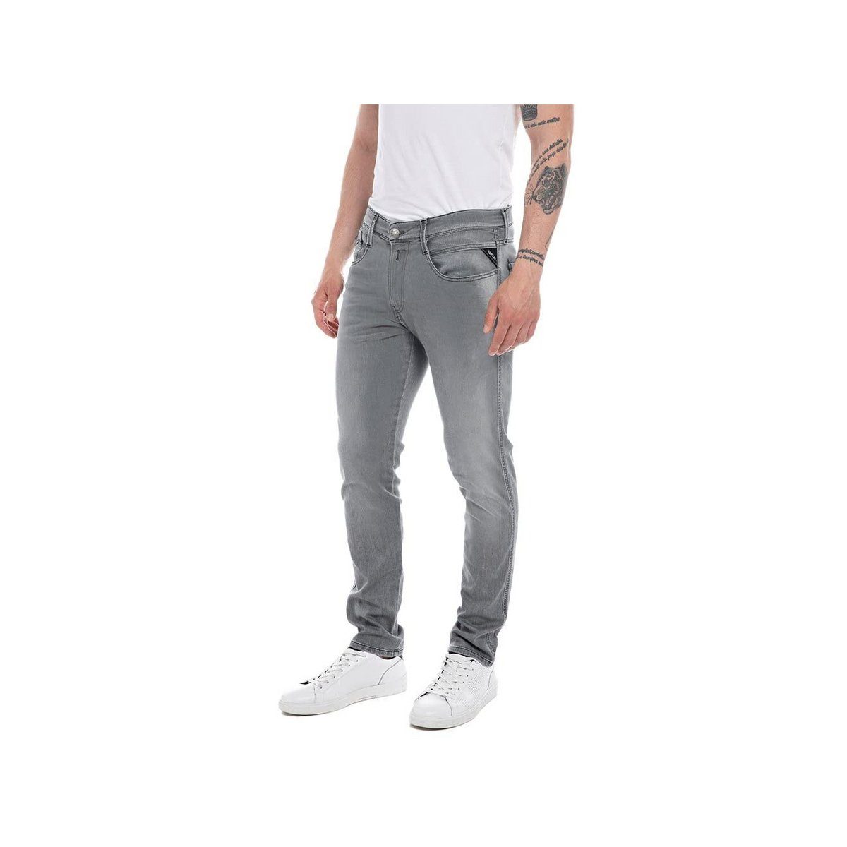 (1-tlg) hell-grau 5-Pocket-Jeans Replay
