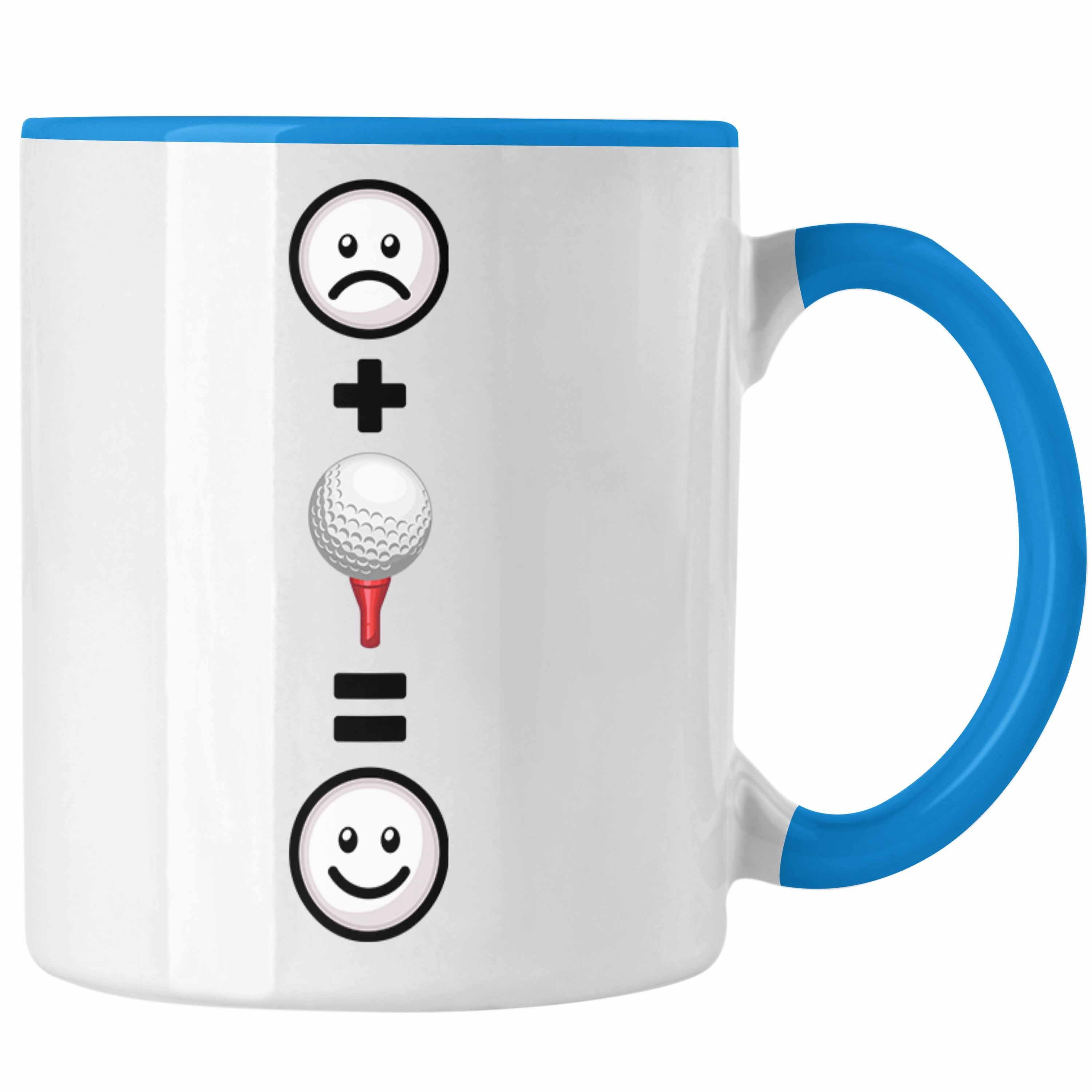 Trendation Tasse Golf Tasse Geschenk für Golf-Spieler Lustige Geschenkidee :(Golfbal Blau