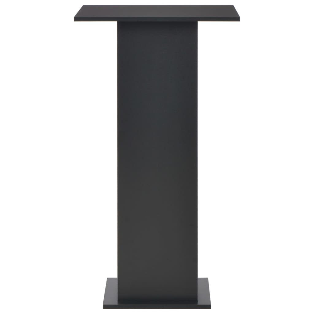 furnicato Bartisch 60 x 60 x 110 cm Schwarz (1-St), Stabiler Esstisch mit 2 Ablagen für deinen Wohnbereich – Bild 3 von 5