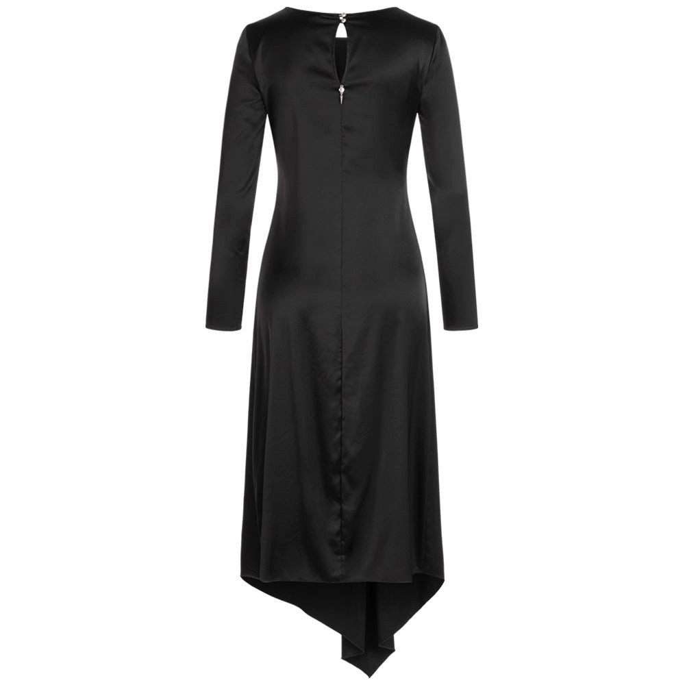 Patrizia Pepe Jerseykleid PATRIZIA PEPE Midikleid in Wickeloptik - Schwarz