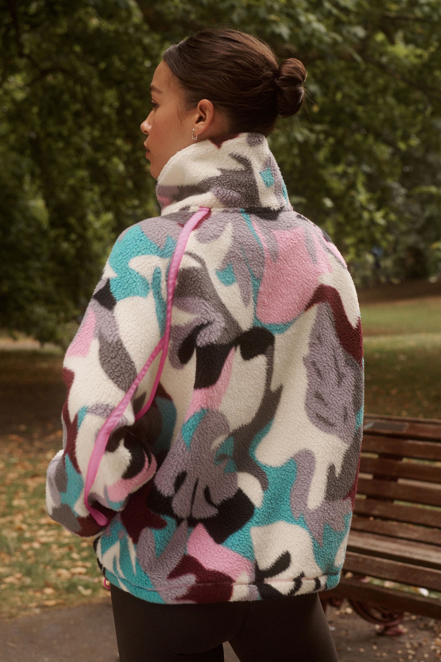 Next Fleecepullover Active Borg-Jacke mit Viertelreißverschluss (1-tlg) günstig online kaufen