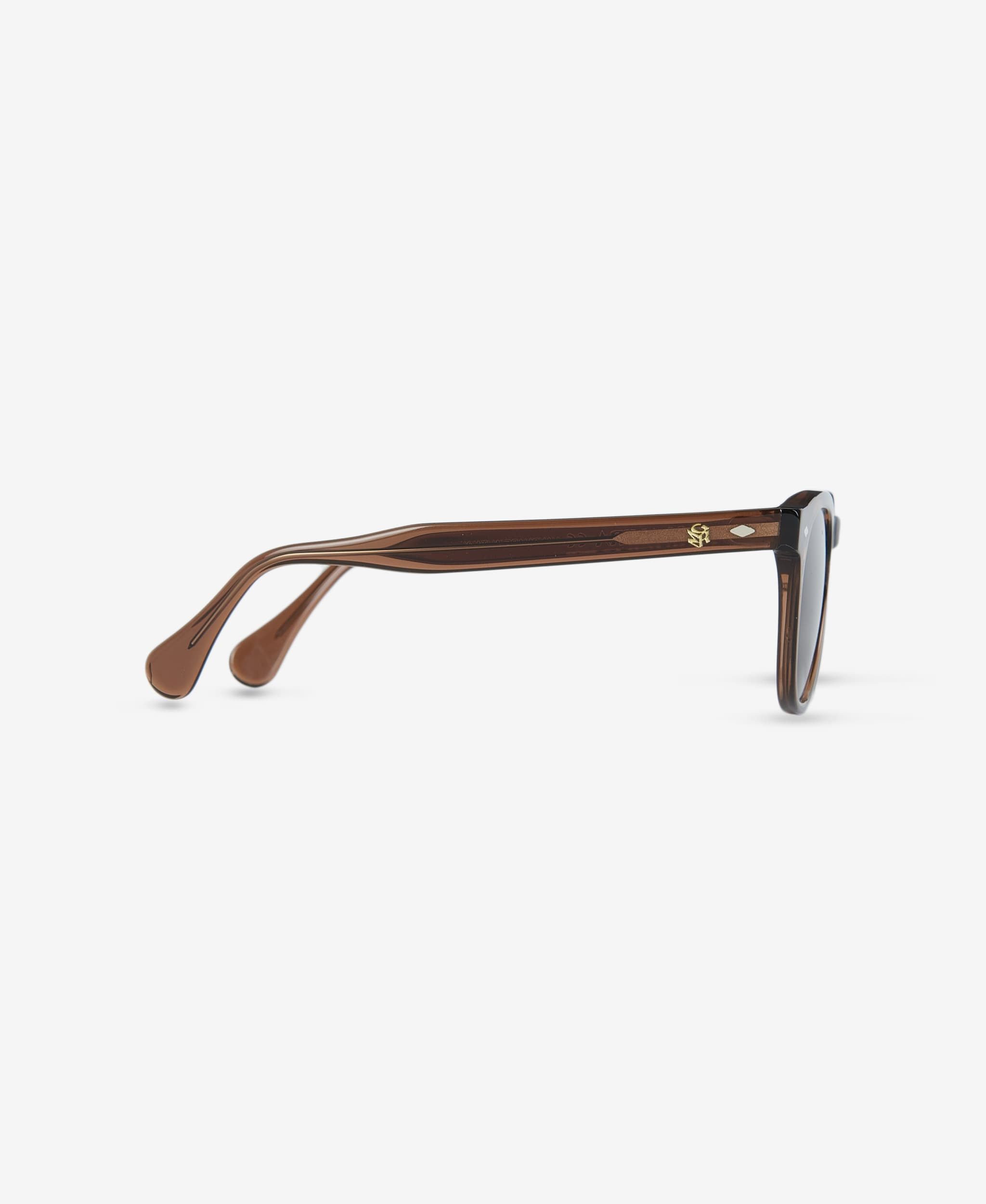 GLAMIRA Sonnenbrille Glänzend Braune Runde Damensonnenbrille (1-St) mit polarisierten Linsen